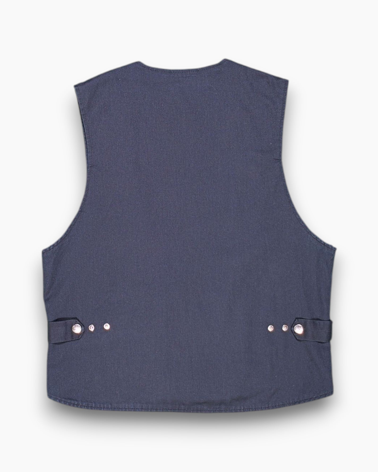 Back Pre-owned Unknown Vest – Black Corduroy with Metal Studs