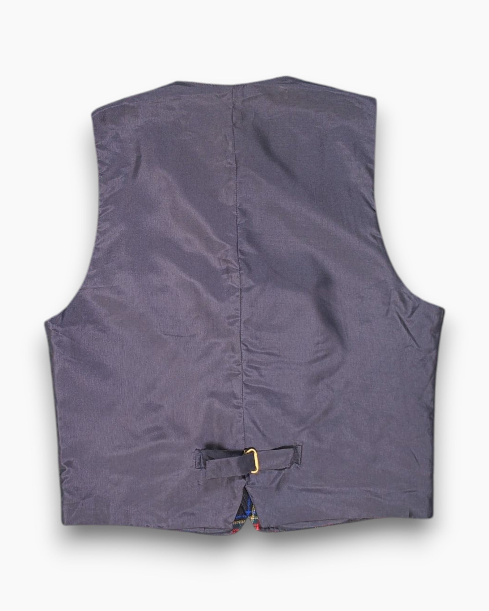 Back Vintage 90s/2000s Unknown Waistcoat (Vest) – Checkered Tartan
