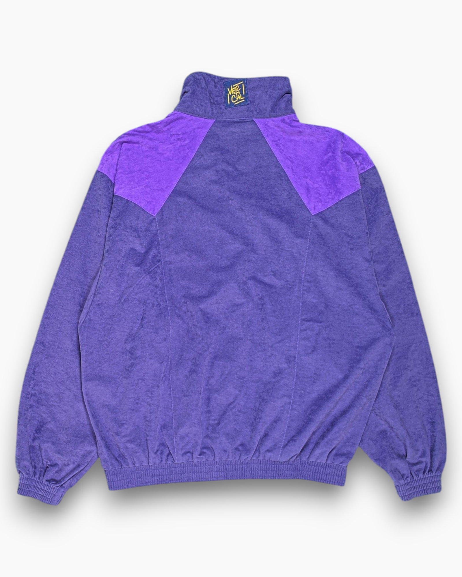 Back Vintage 80s/90s VERTICAL Track Jacket – Purple Geometric Colorblock