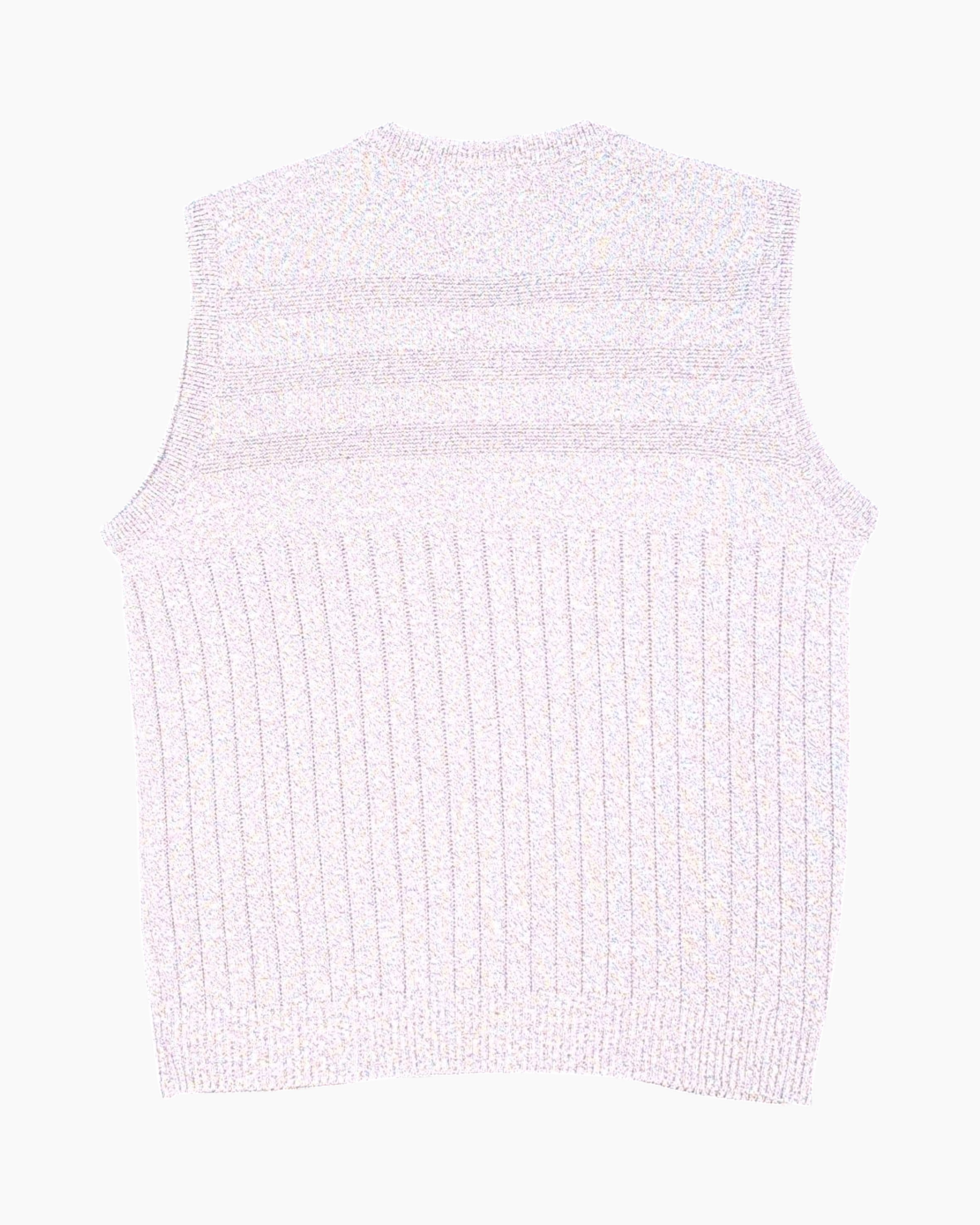 Back Pre-owned VIA CORTESA Sleeveless Sweater Vest – Cream Ribbed