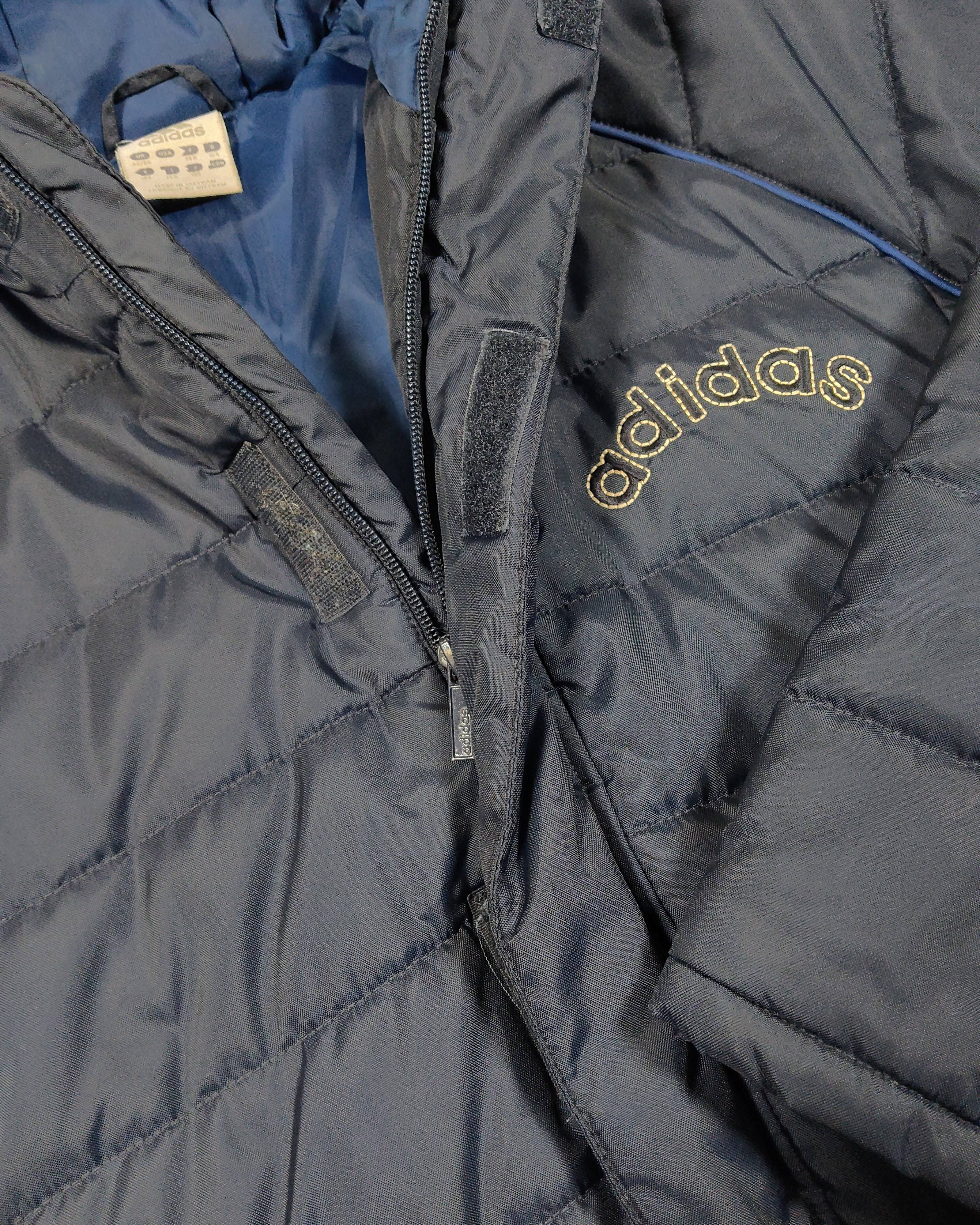 Extra-1 Pre-owned adidas Puffer Jacket – Navy Quilted Hooded