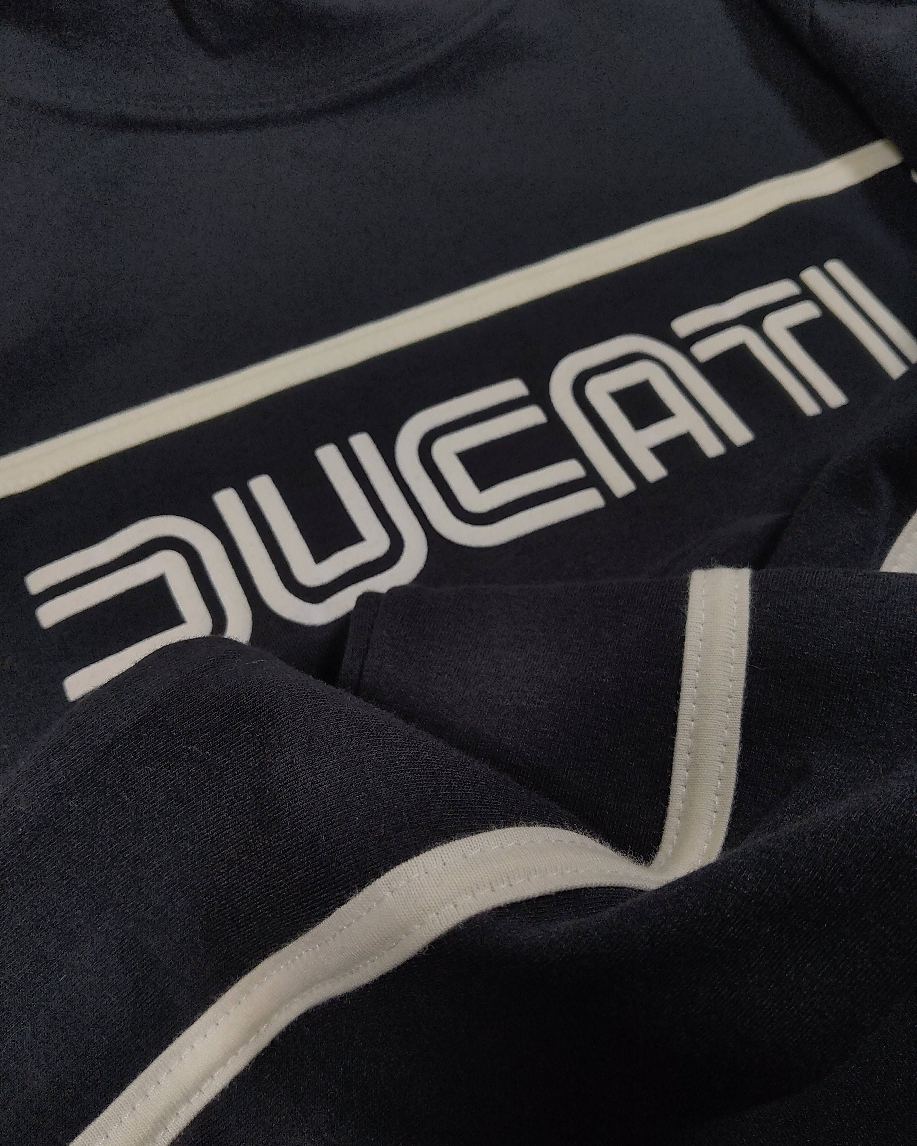 Extra-1 Pre-owned DUCATI Long Sleeve T-Shirt – Black Contrast Stripe