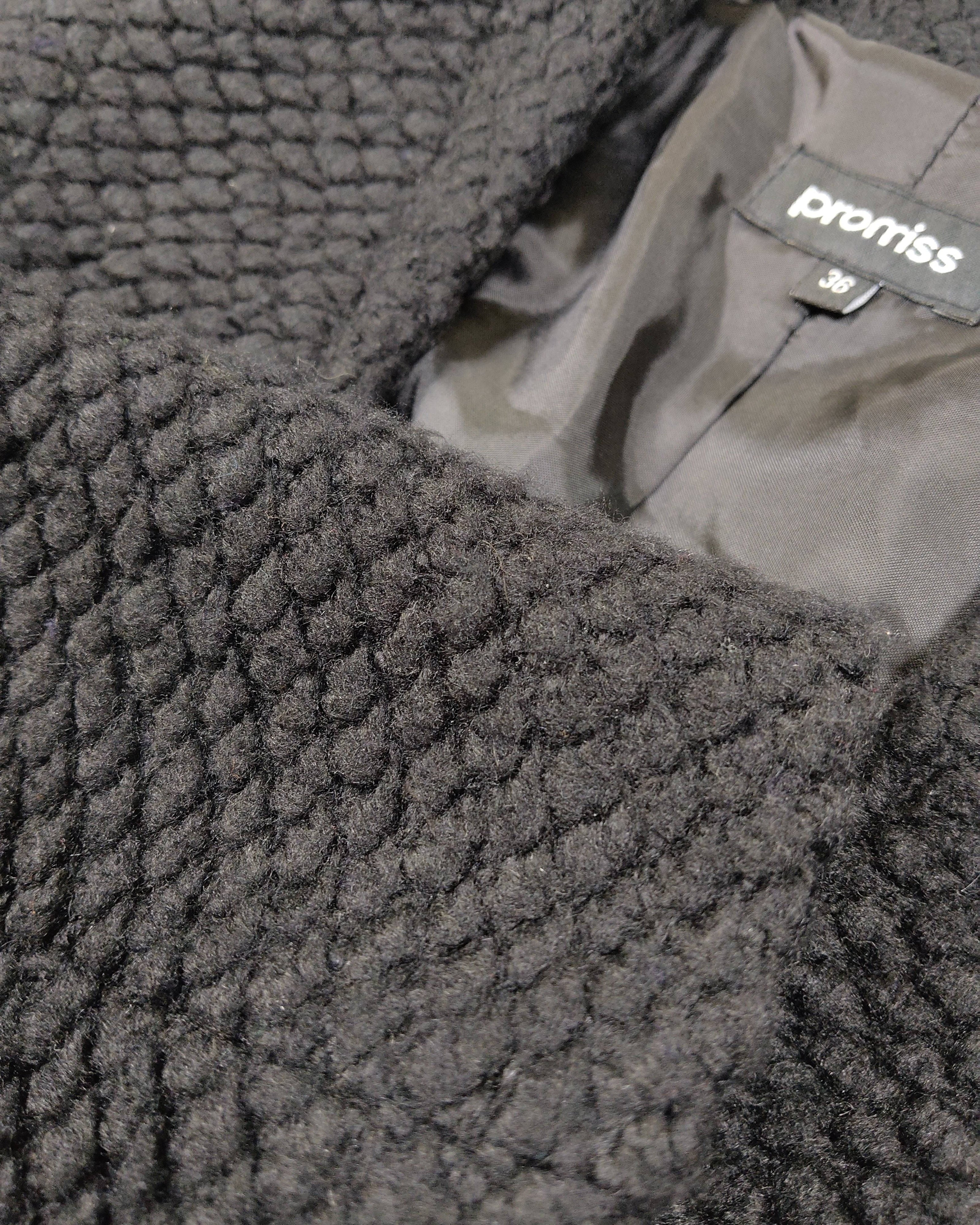 Extra-1 Vintage 90s/2000s promiss Cropped Textured Jacket – Black Cropped Bolero