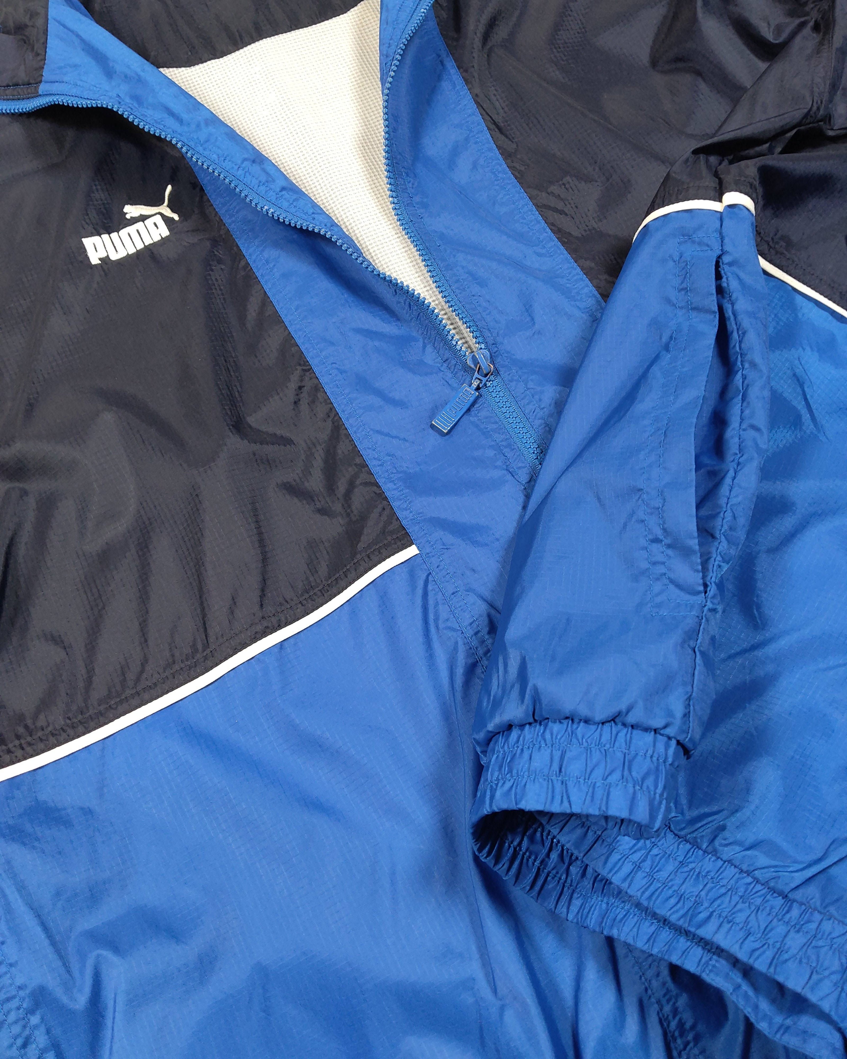 Extra-1 Pre-owned PUMA Track Jacket – Blue Colorblock (Unisex XL)