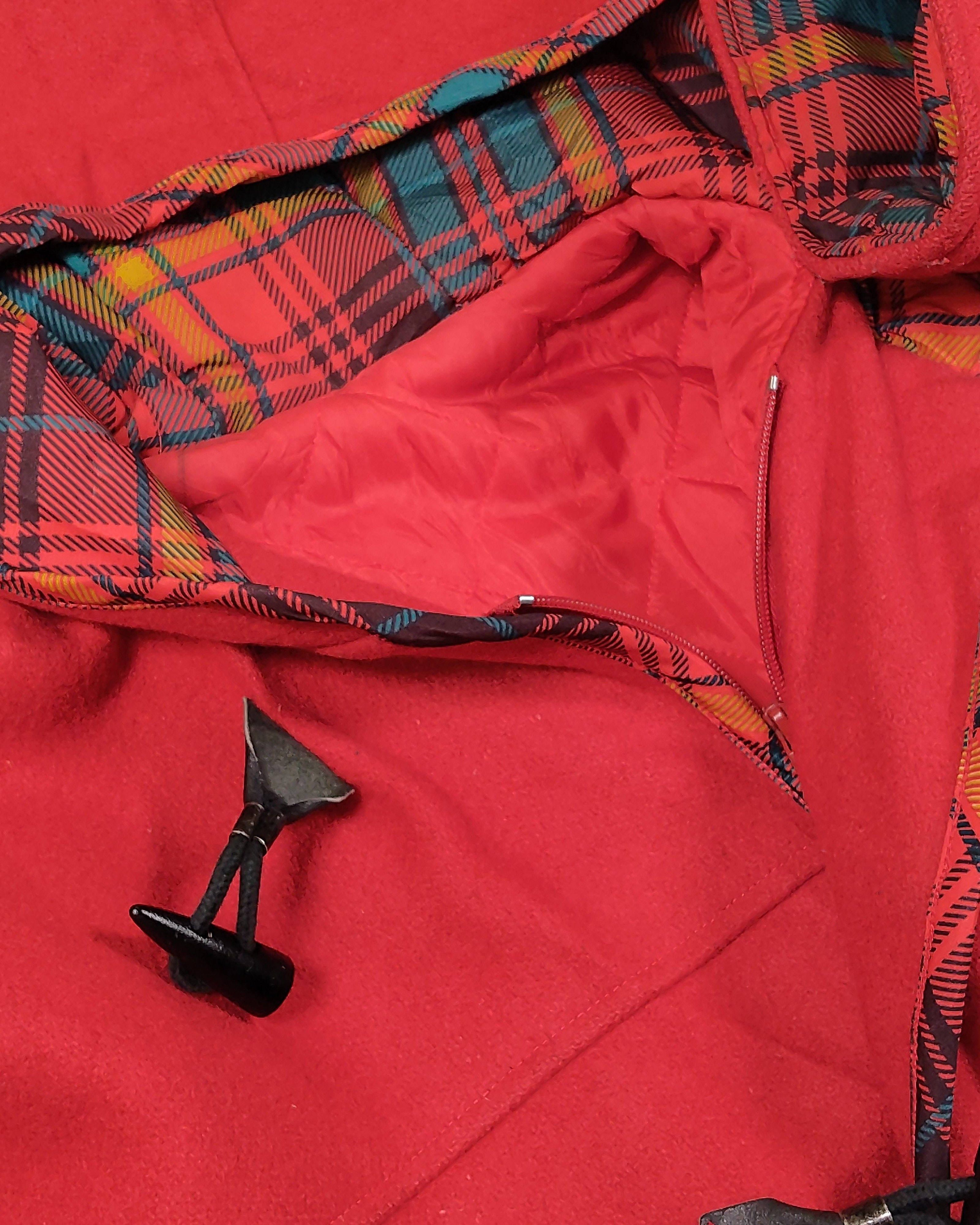 Extra-1 Vintage 60s/70s Unknown Duffle Coat – Red Tartan Trim