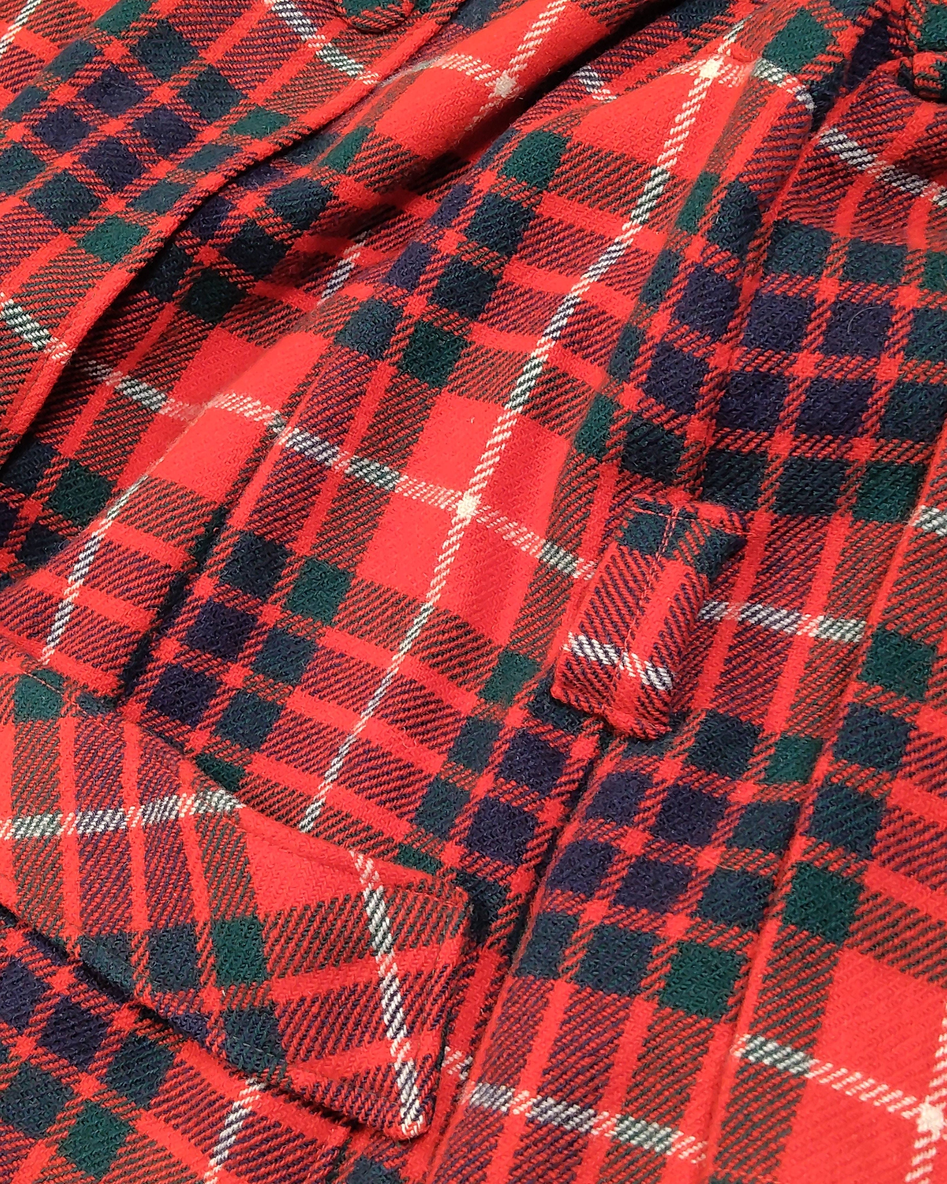 Extra-2 Vintage 60s MODEL Peacoat – Checkered Pure New Wool