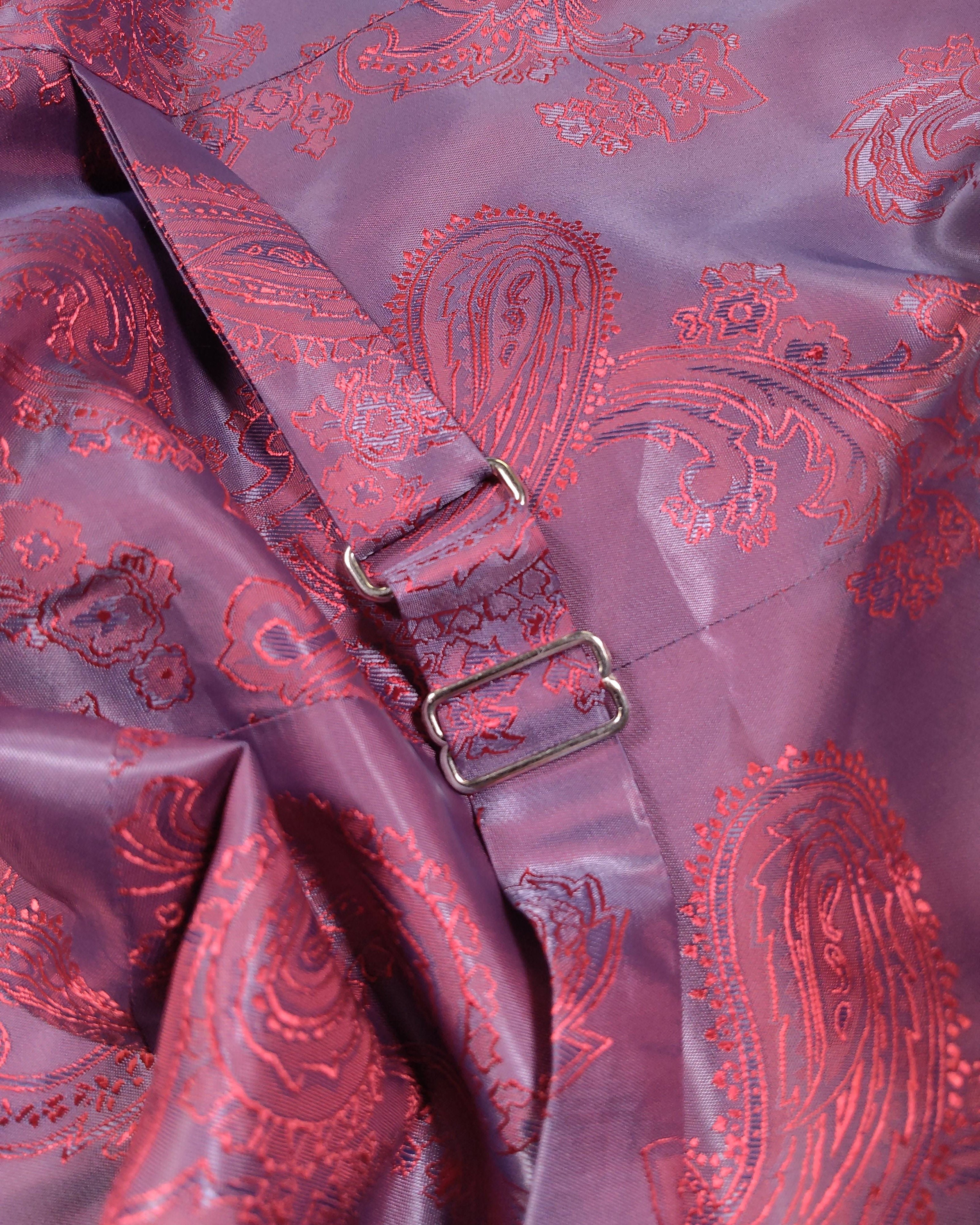 Extra-3 Pre-owned Unknown Waistcoat (Vest) – Black Satin Paisley Lining