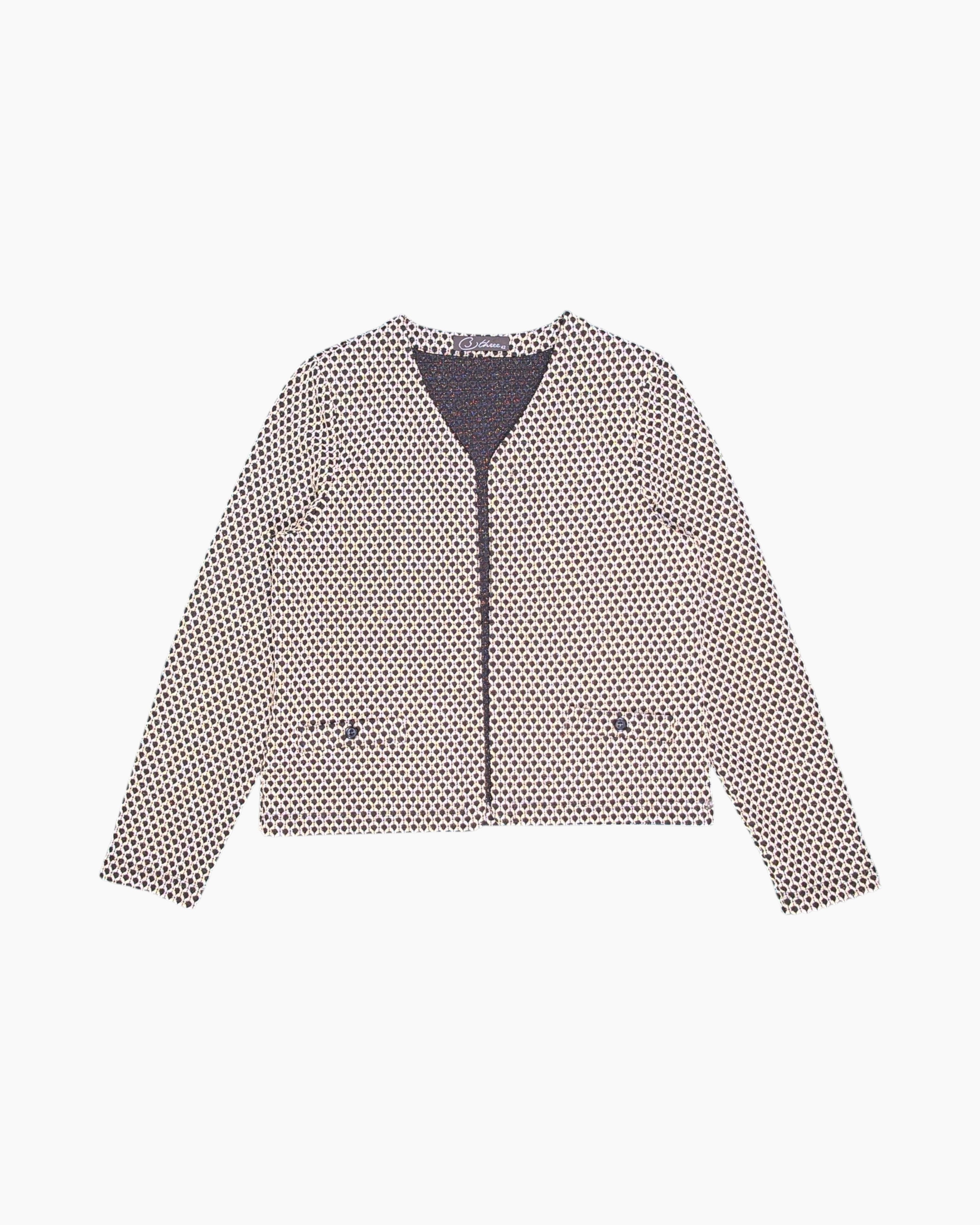 Front Pre-owned 3three Cardigan – Multicolor Metallic Fleck (Size 42)