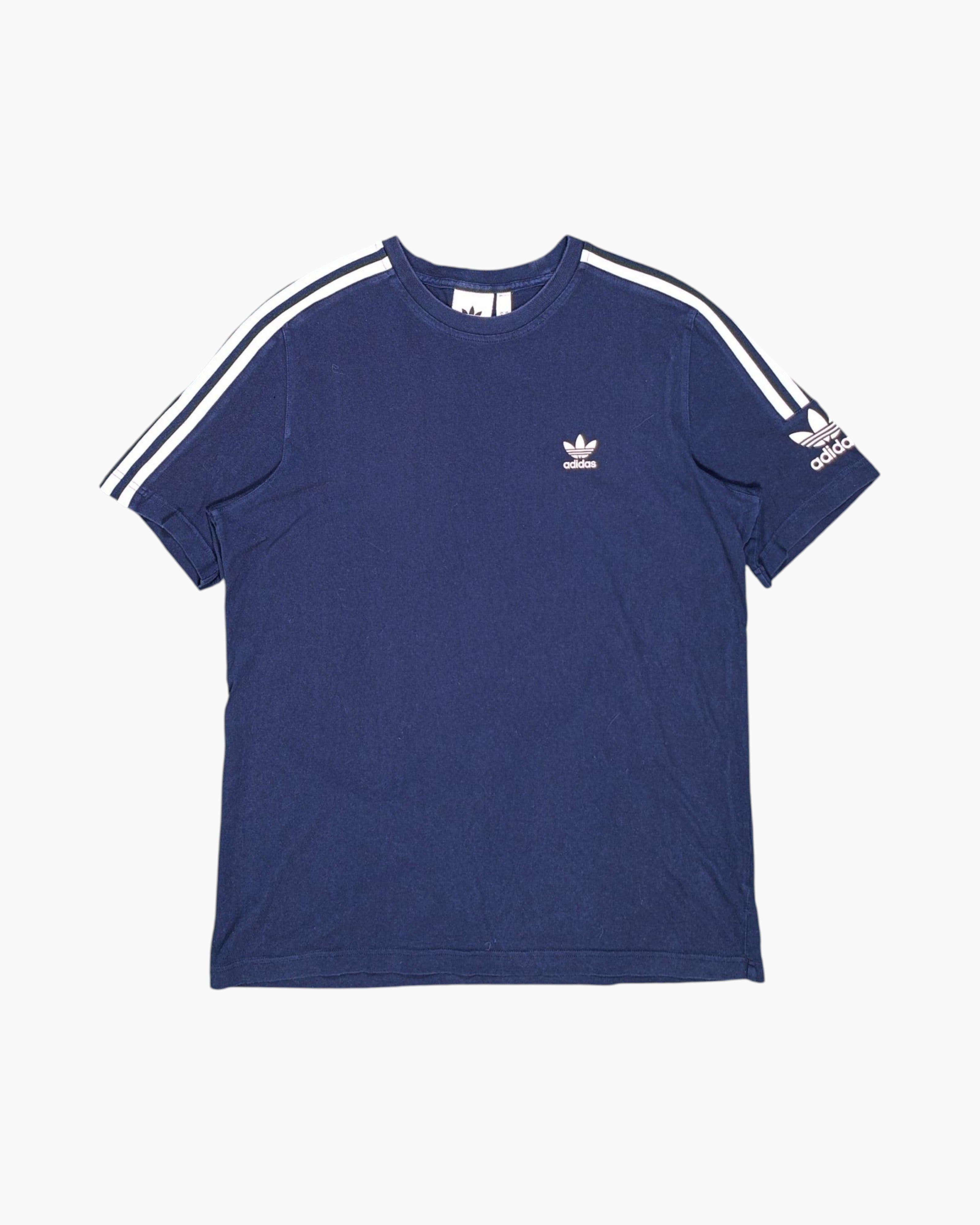 Front Pre-owned adidas Graphic T-Shirt – Navy with Chest Logo