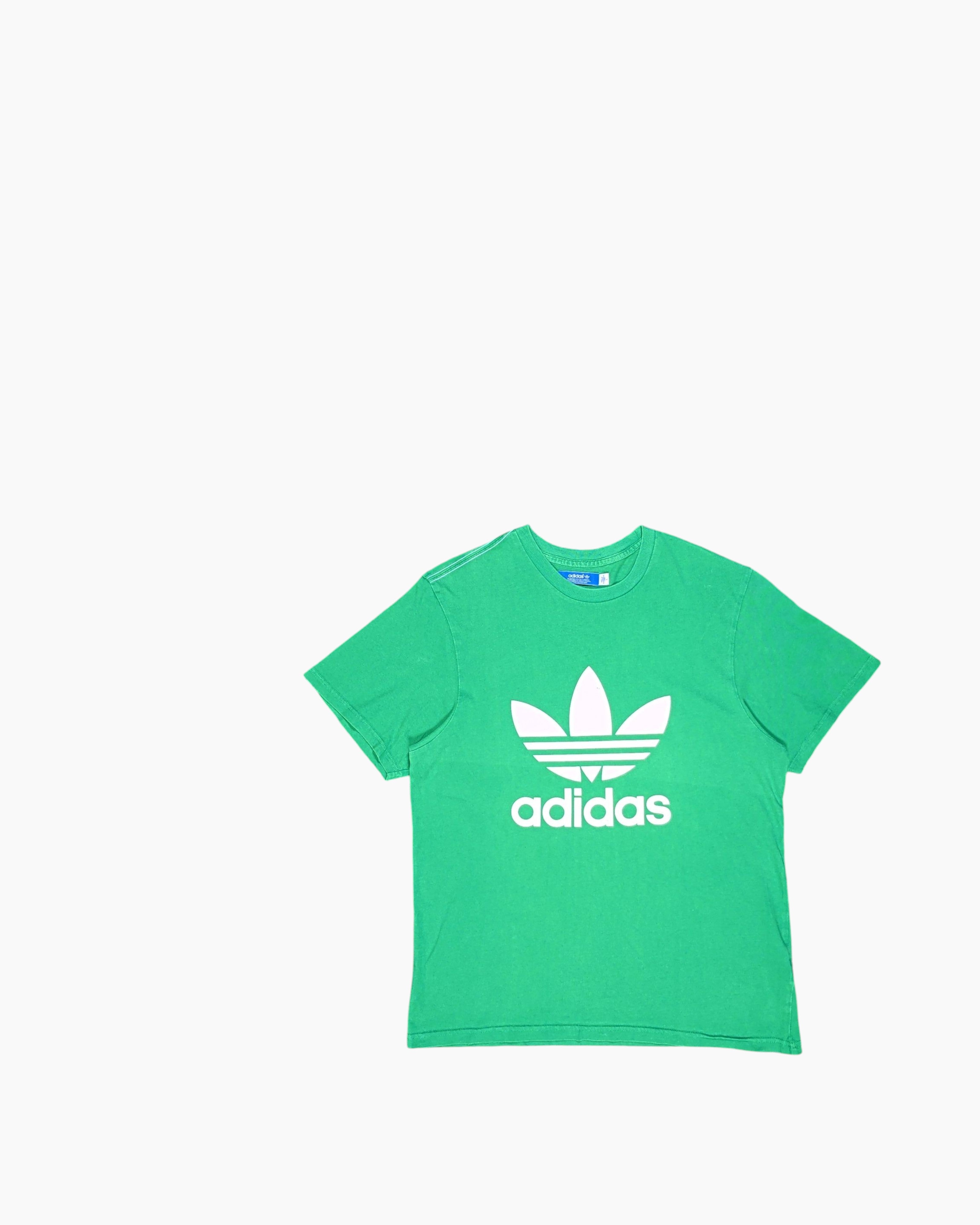 Front Pre-owned adidas Graphic T-Shirt – Green Front Logo Print