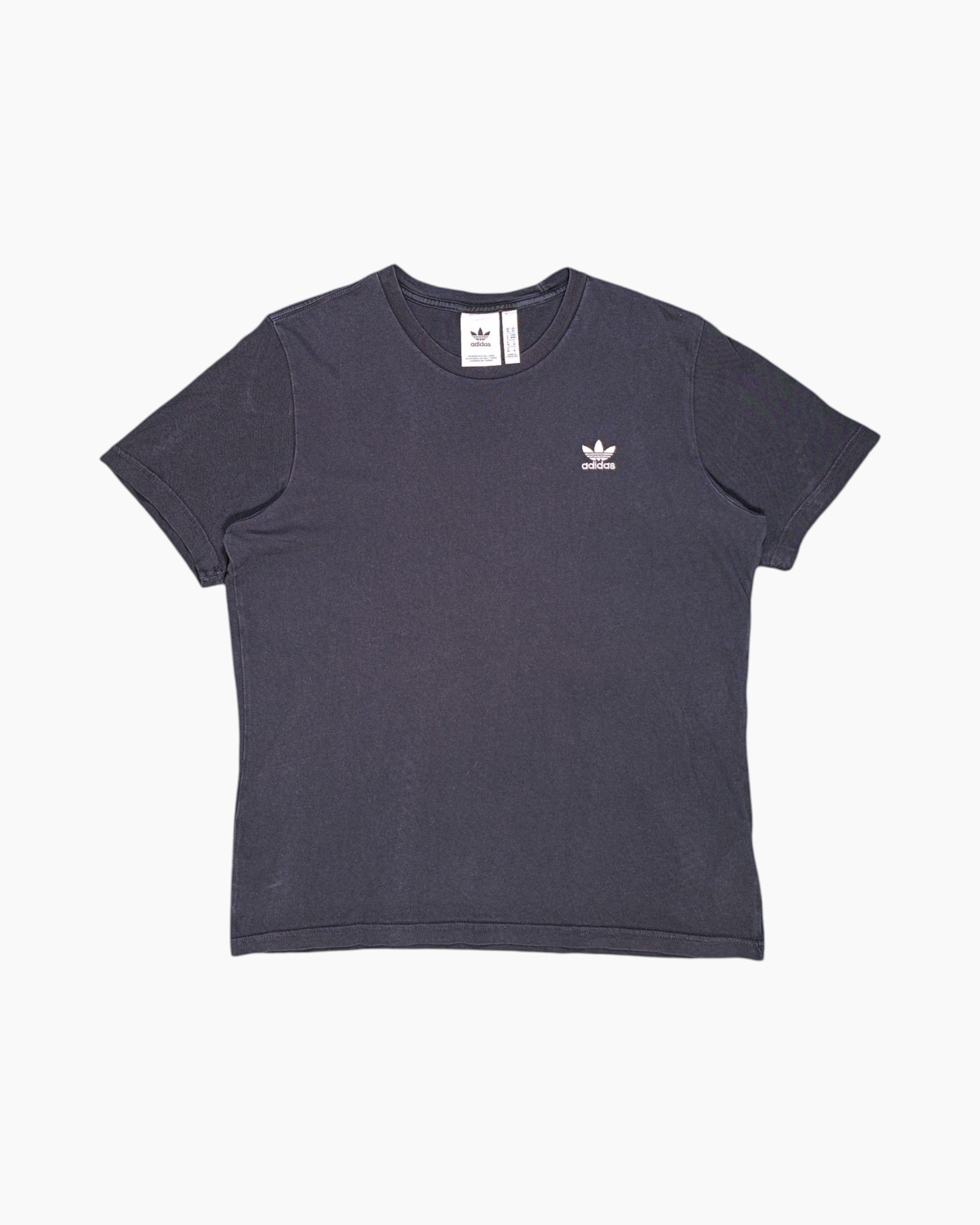 Front Pre-owned adidas Graphic T-Shirt – Black Trefoil Print