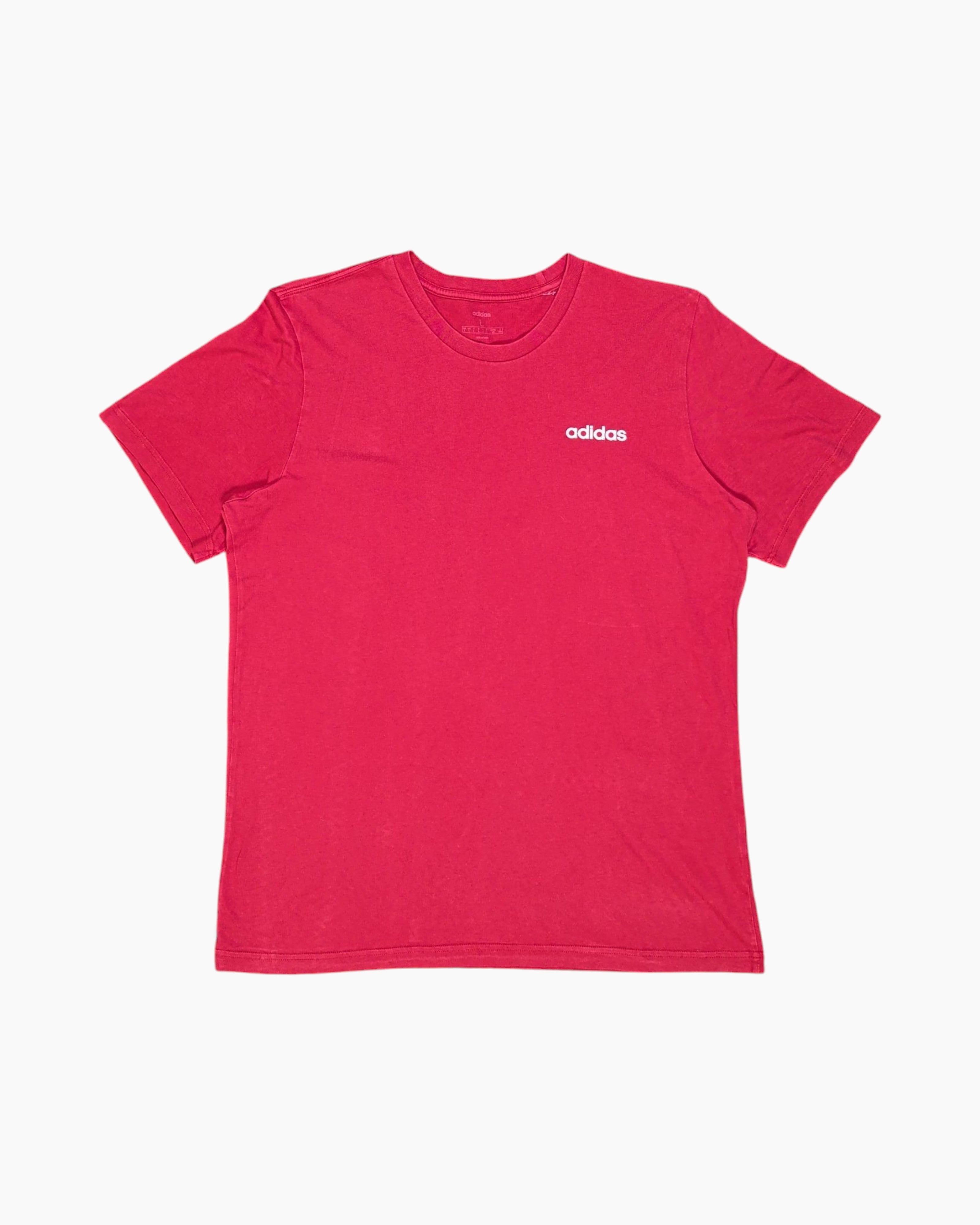 Front Pre-owned adidas Graphic T-Shirt – Red Screen Print Logo