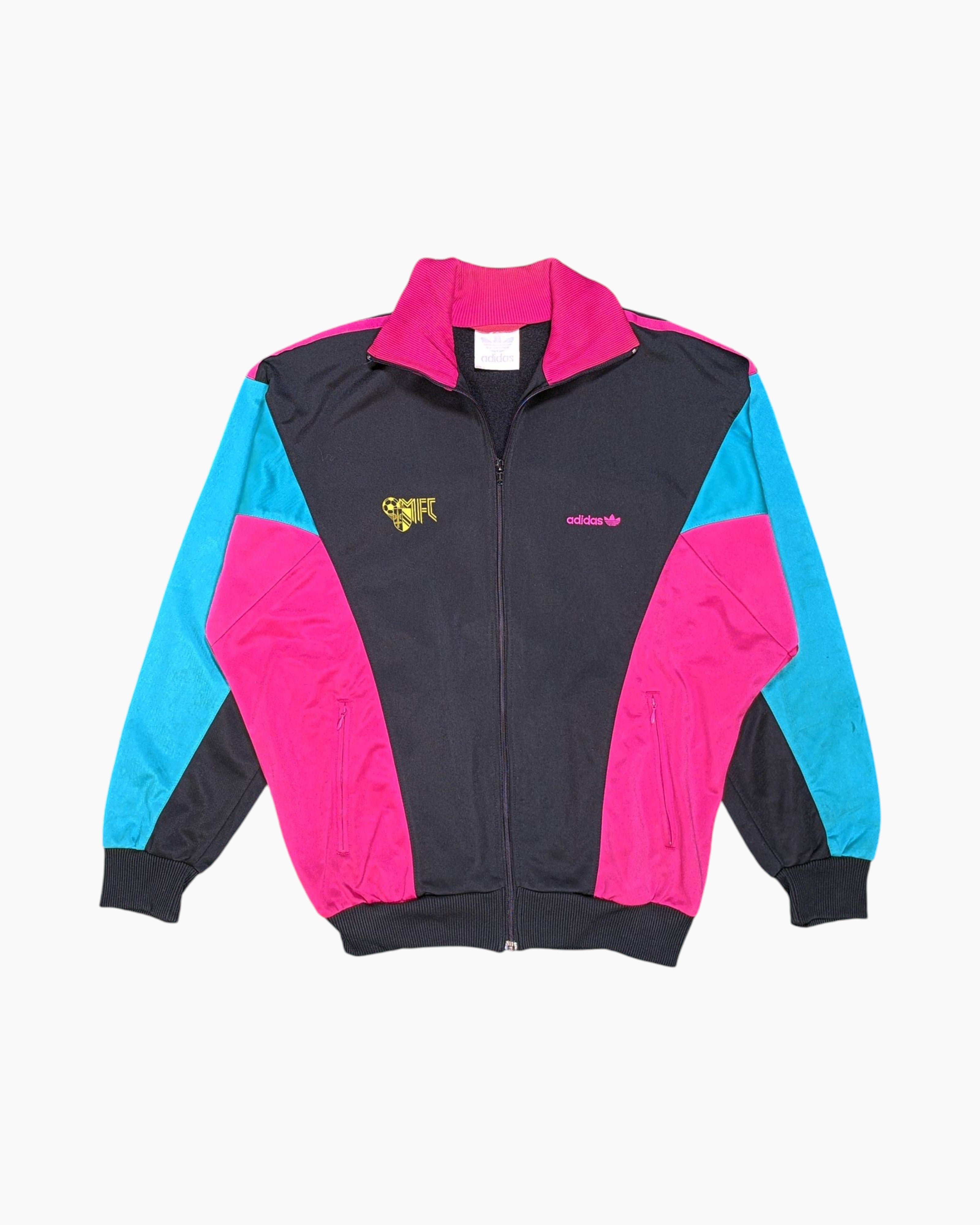 Front Vintage 80s/90s adidas Track Jacket – Teal Magenta Colorblock