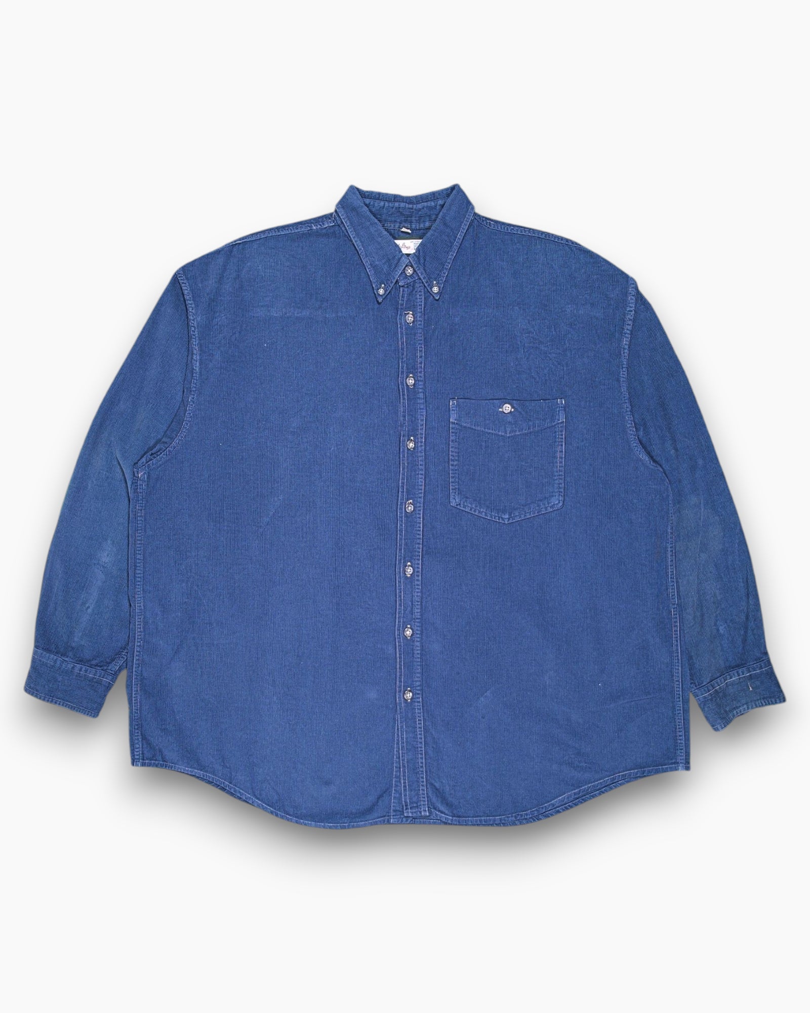 Front Vintage 80s/90s Angelo Litrico Button-Down Shirt – Blue Overdyed (Preloved)