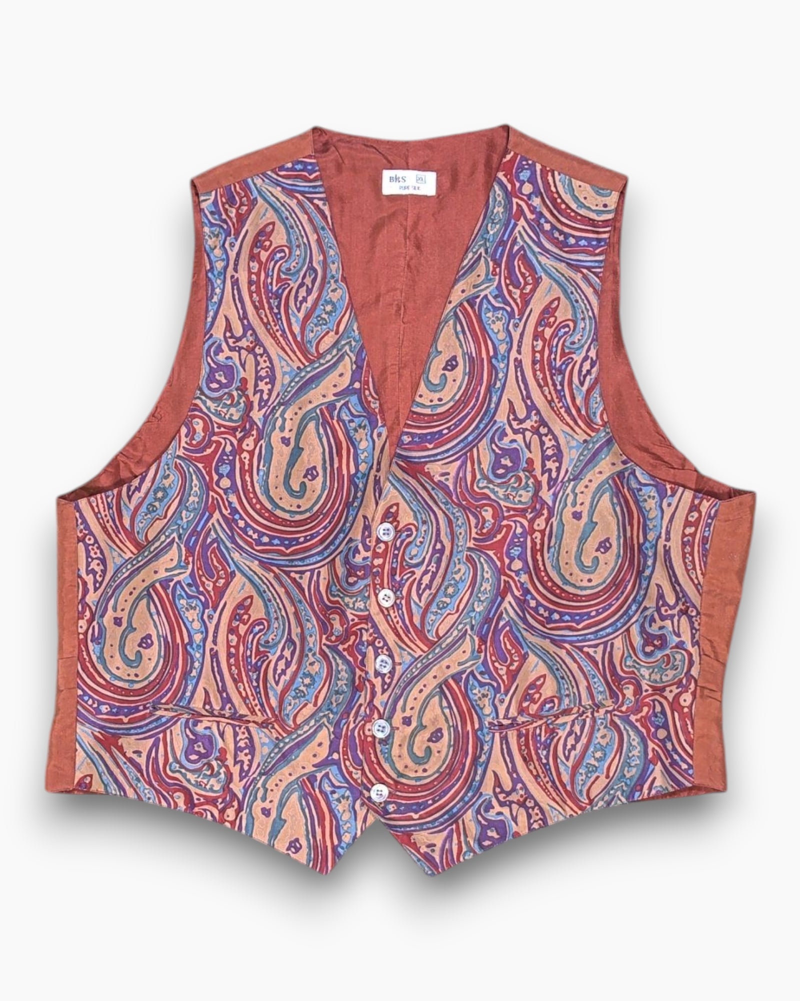 Front Pre-owned B/s Sleeveless Blouse – Multicolor Paisley