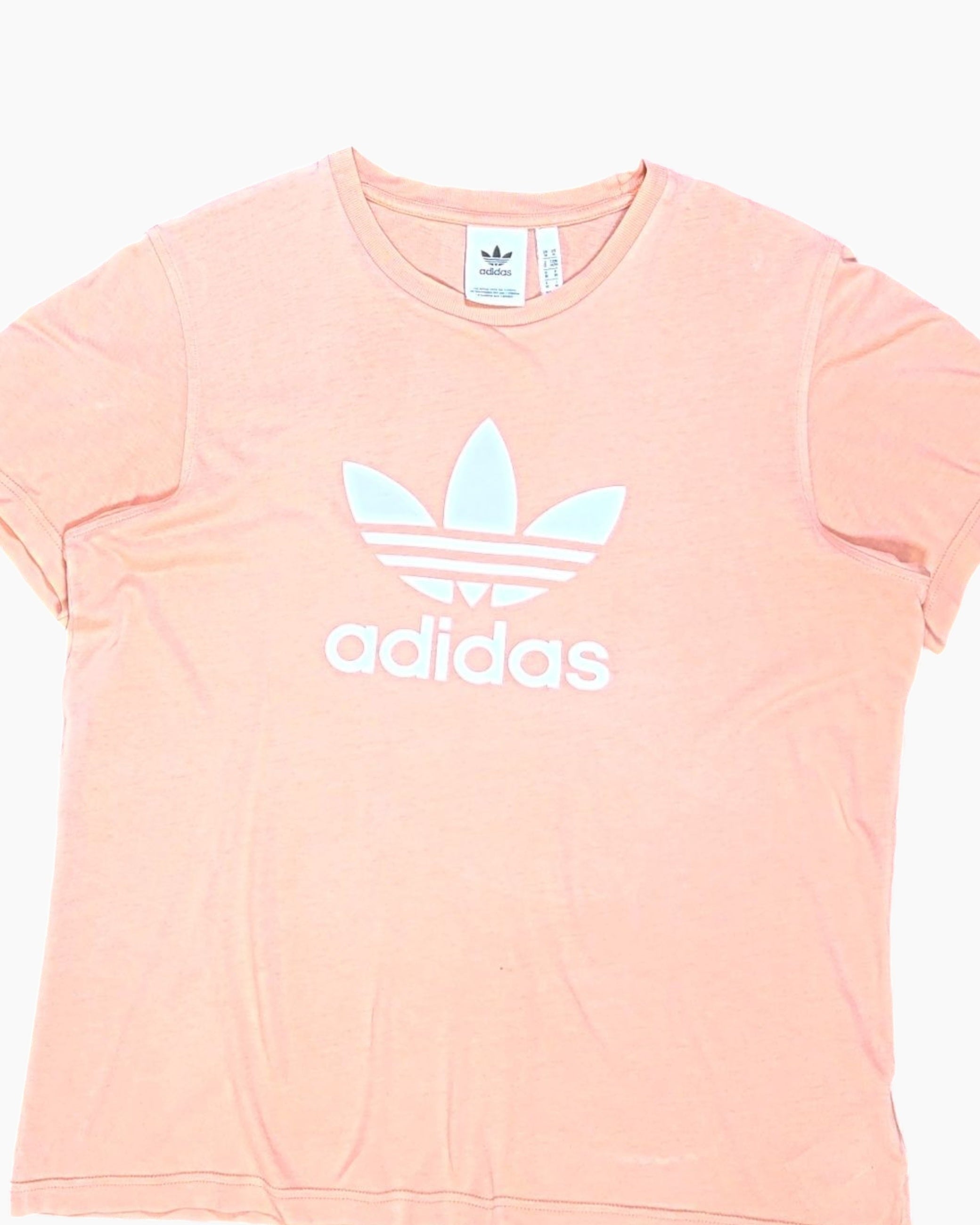 Front-detail-1 Pre-owned adidas Graphic T-Shirt – Pink Trefoil Logo
