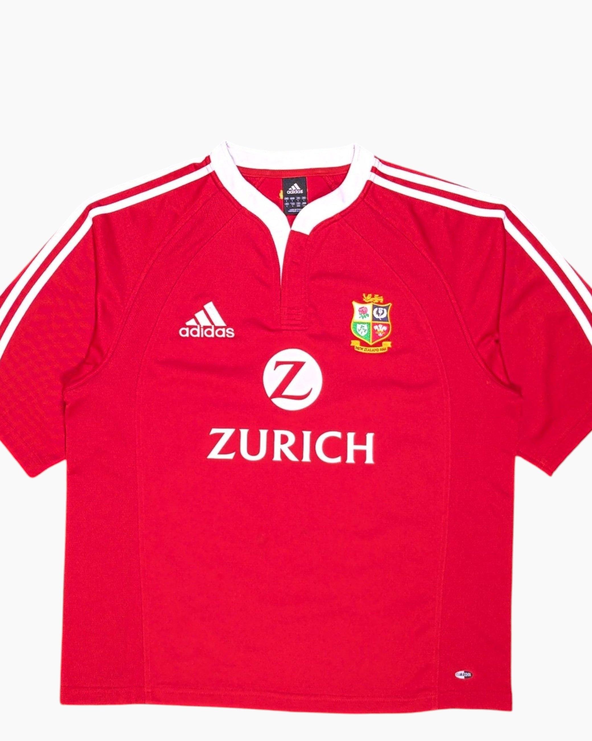 Front-detail-1 Vintage Y2K adidas Team Soccer Jersey – Red with Sponsor Crest