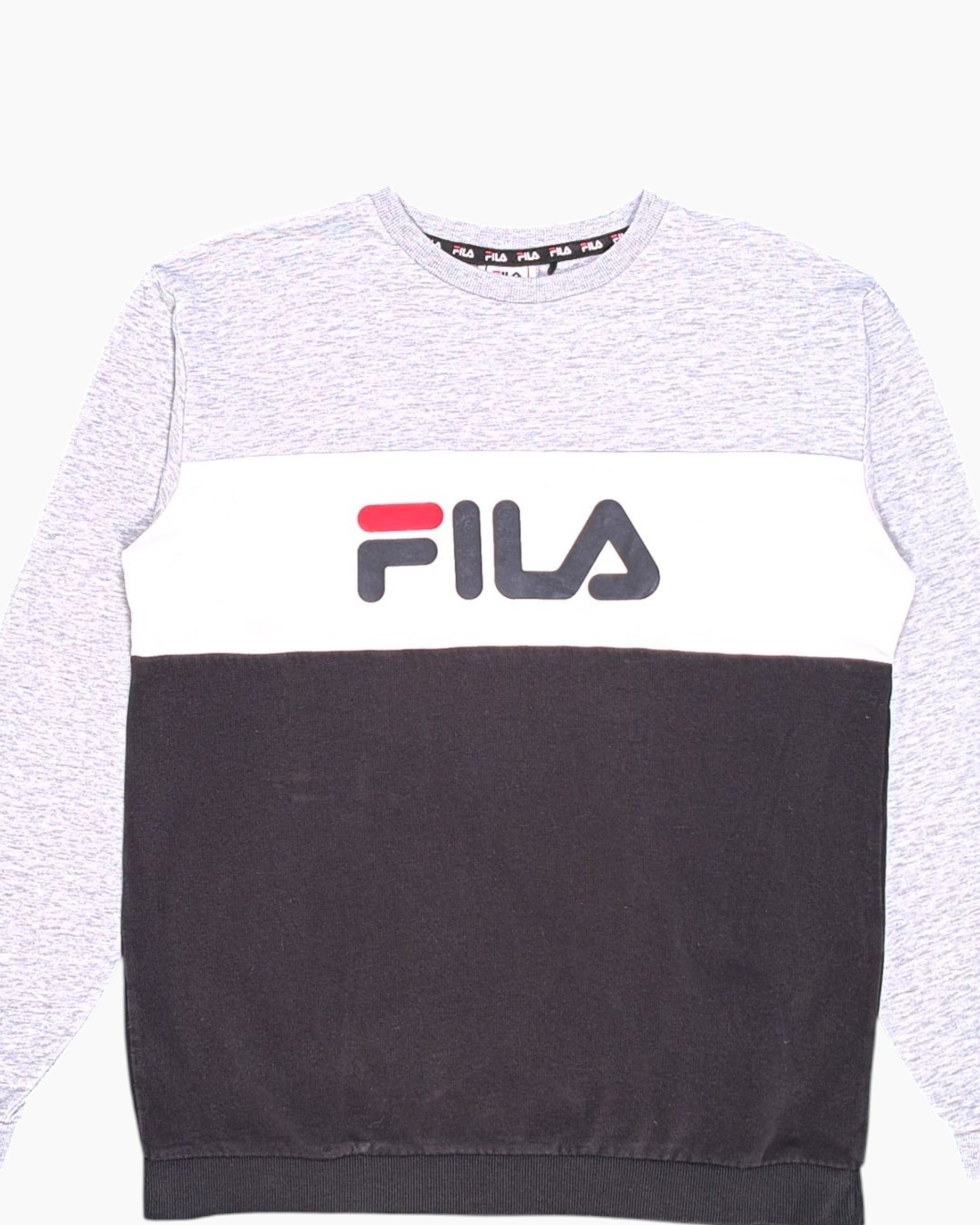 Front-detail-1 Pre-owned FILA Crewneck Sweatshirt – Multicolor Colorblock