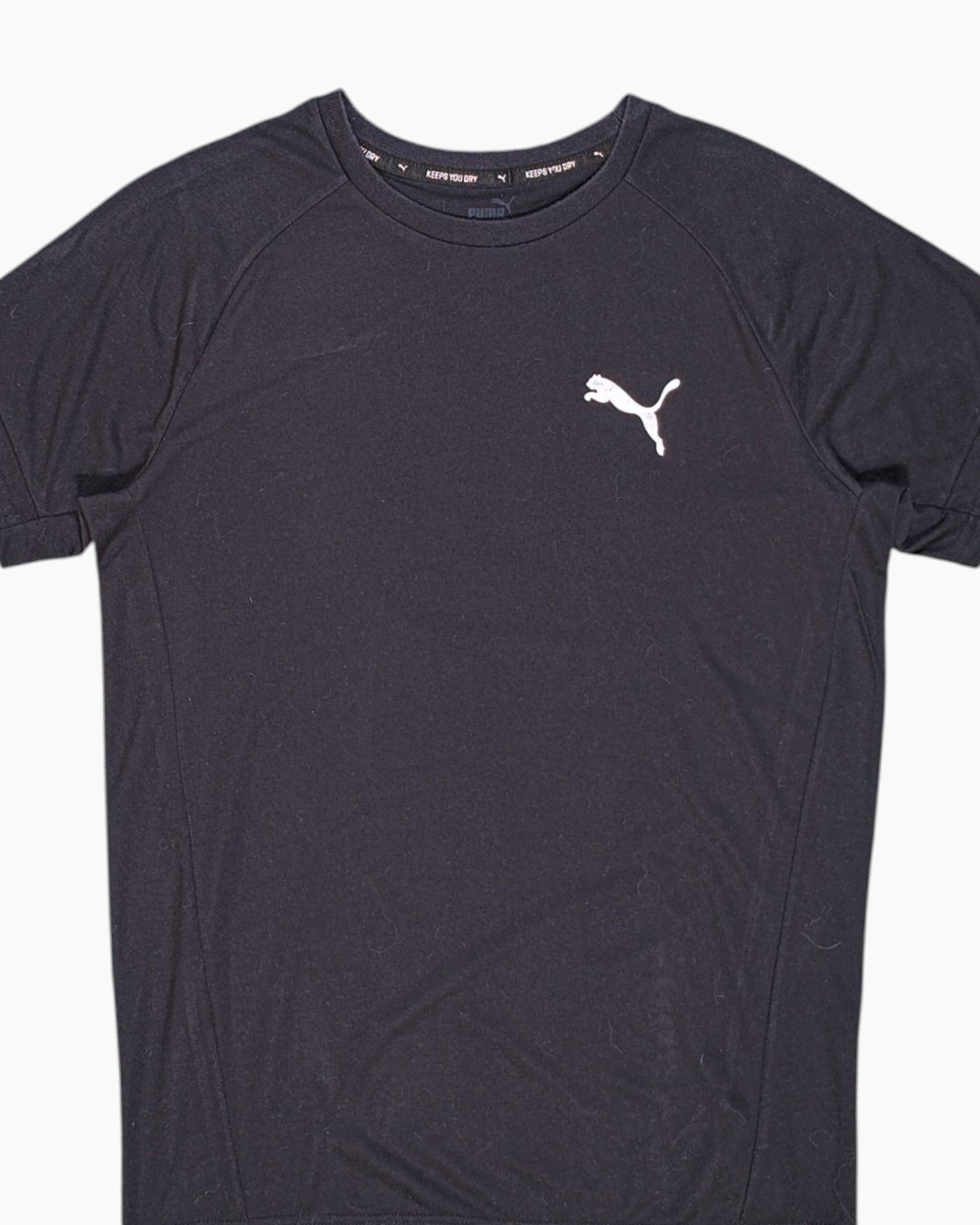 Front-detail-1 Pre-owned PUMA Graphic T-Shirt – Black Performance Logo