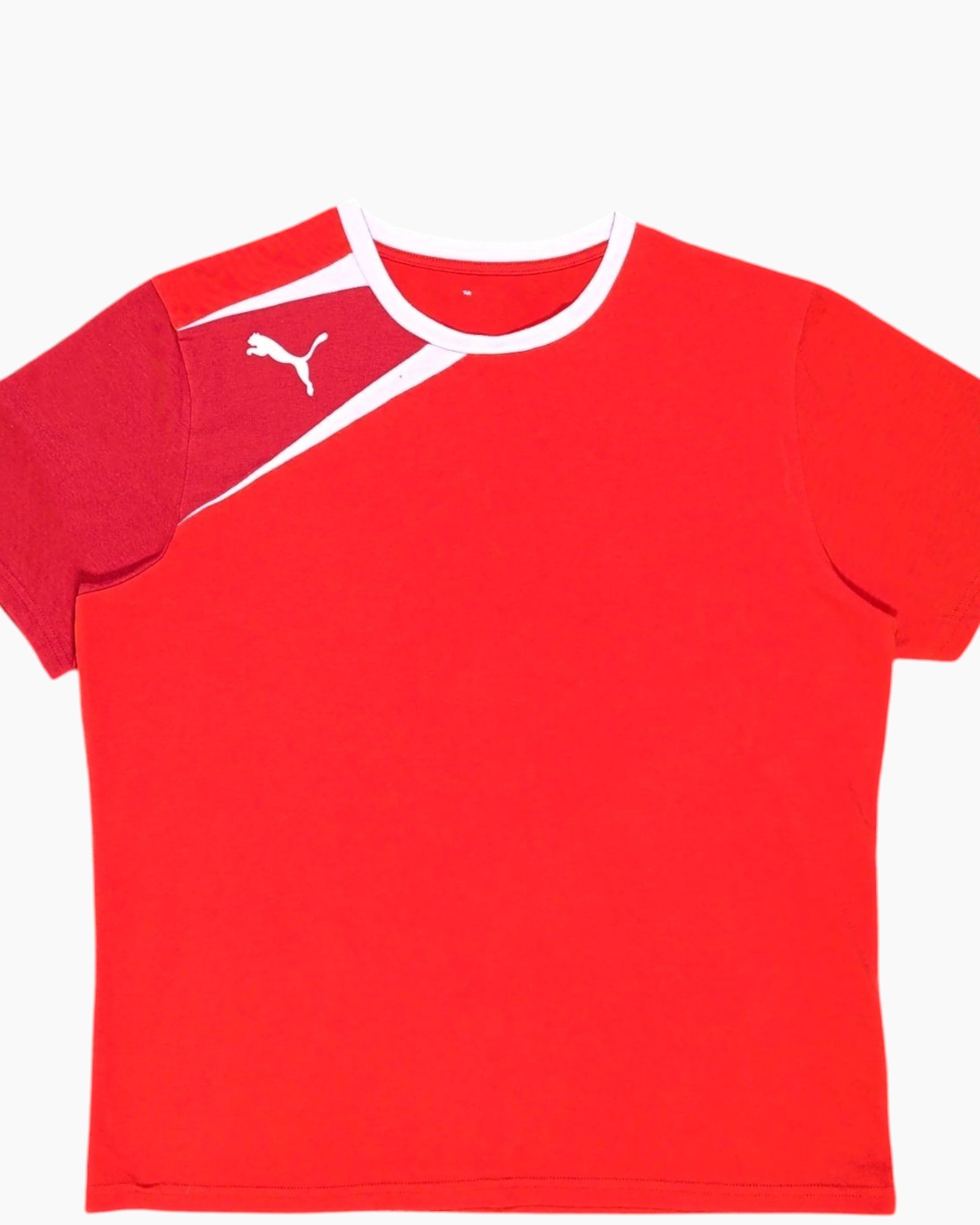 Front-detail-1 Pre-owned PUMA Graphic T-Shirt – Red Screenprint Logo