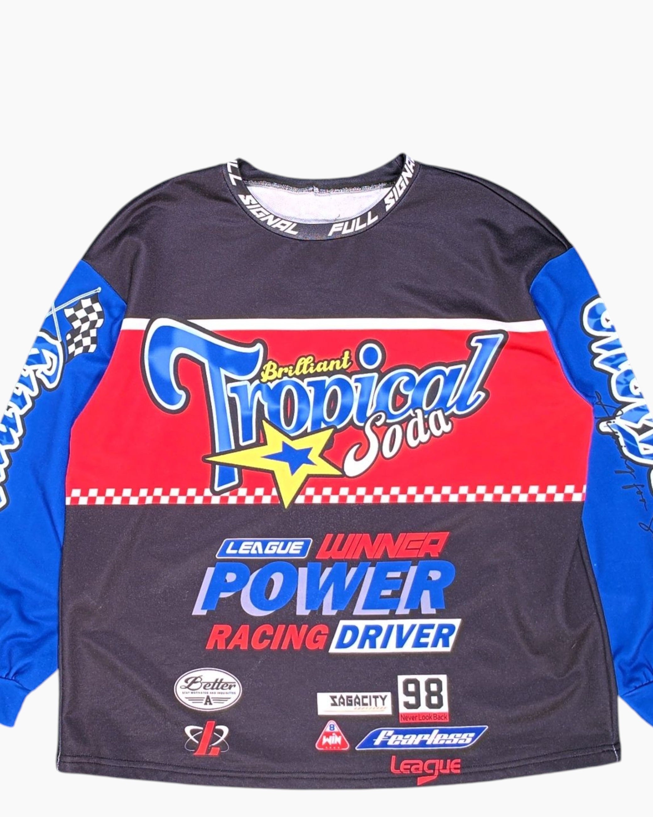 Front-detail-1 Pre-owned Unknown Racing Jersey (Long Sleeve) – Multicolor Sublimation Graphic