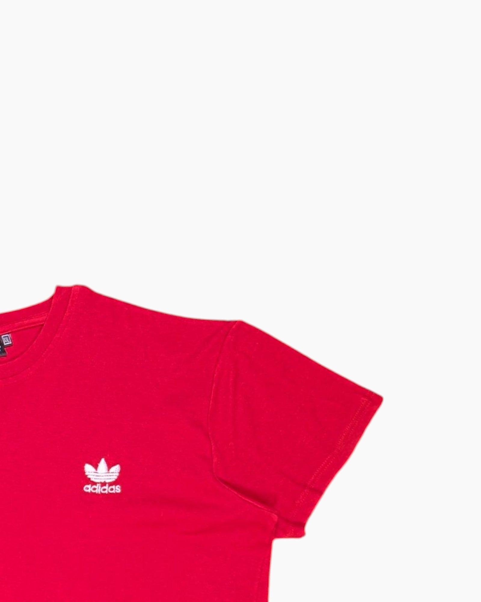 Front-detail-2 Pre-owned adidas Graphic T-Shirt – Red Trefoil Logo (XXL)