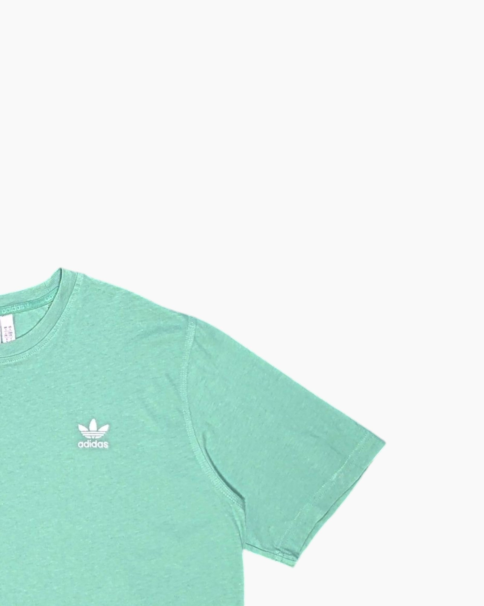 Front-detail-2 Pre-owned adidas Graphic T-Shirt – Green Printed Trefoil