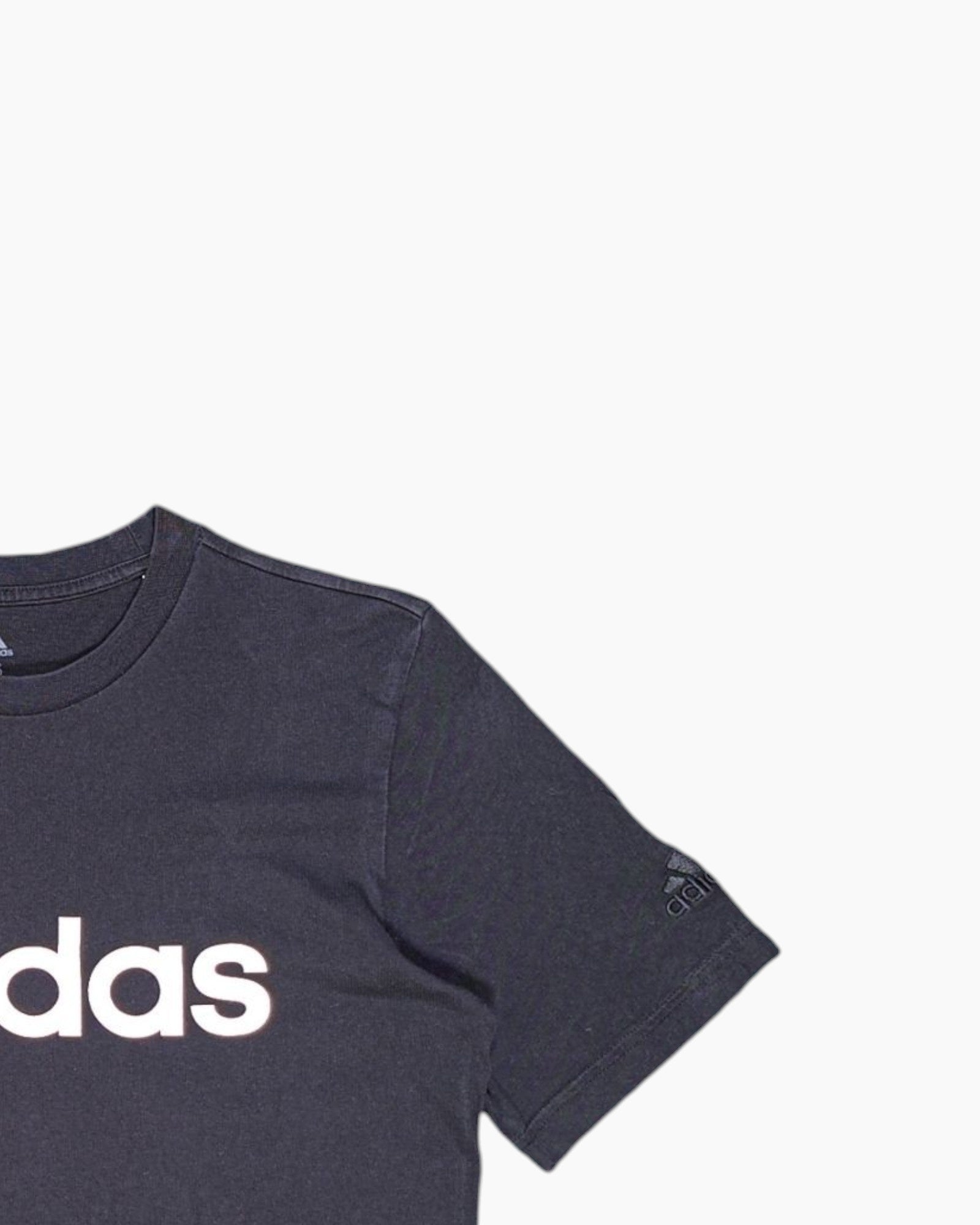 Front-detail-2 Pre-owned adidas Graphic T-Shirt – Black Screenprint Logo