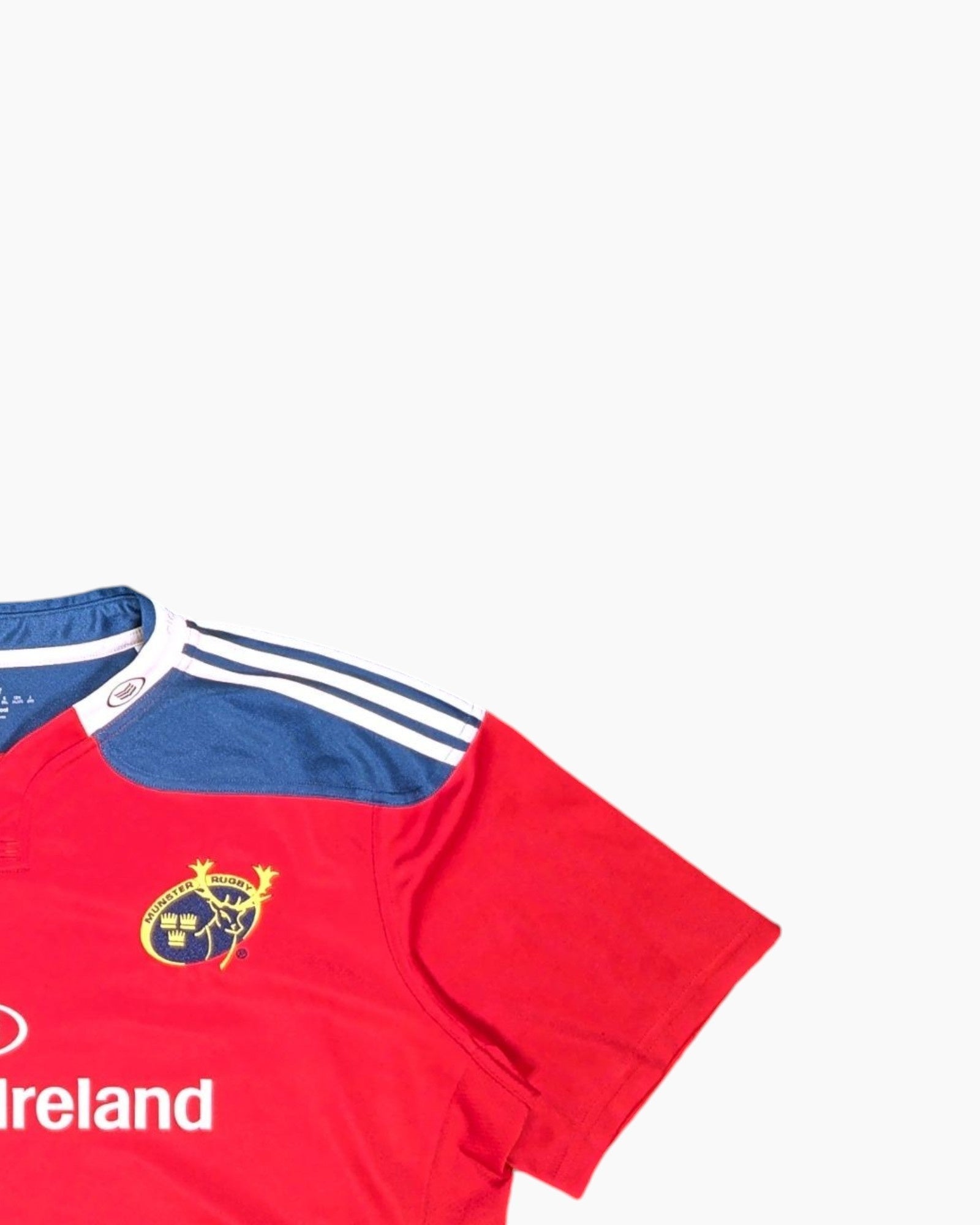 Front-detail-2 Pre-owned adidas Soccer Jersey – Red with Sponsor Print