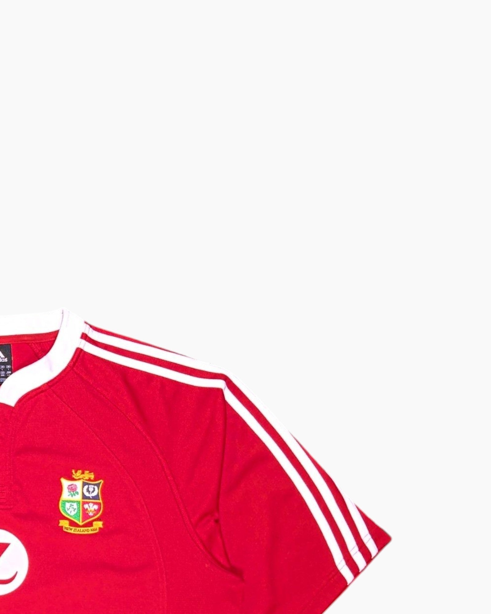 Front-detail-2 Vintage Y2K adidas Team Soccer Jersey – Red with Sponsor Crest