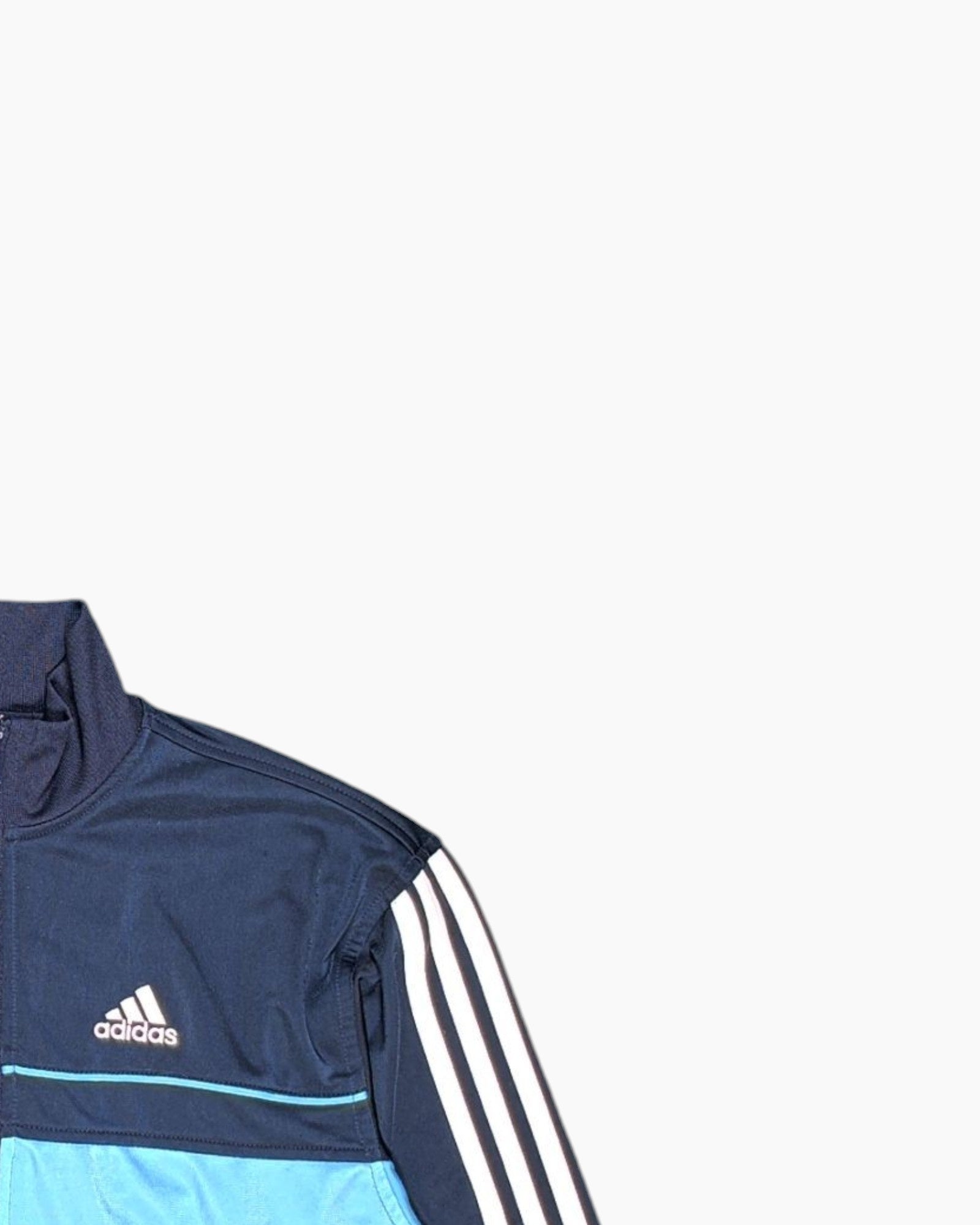 Front-detail-2 Pre-owned adidas Track Jacket – Navy 3‑Stripe