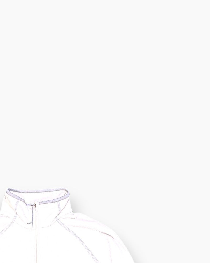 Front-detail-2 Pre-owned Columbia Full-zip Fleece Jacket – White Contrast Stitching