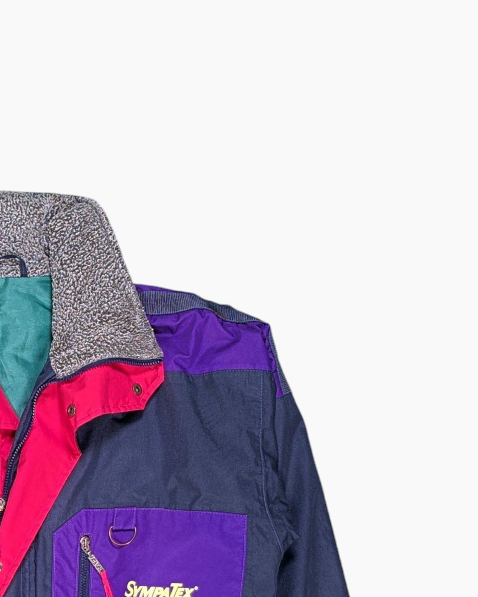 Front-detail-2 Vintage 80s/90s Craft Ski Jacket – Purple Colorblock