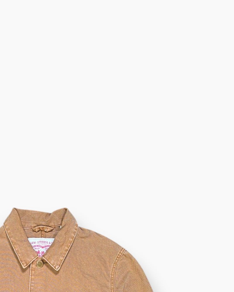 Front-detail-2 Pre-owned Levi Strauss & Co. Chore Jacket – Brown Workwear