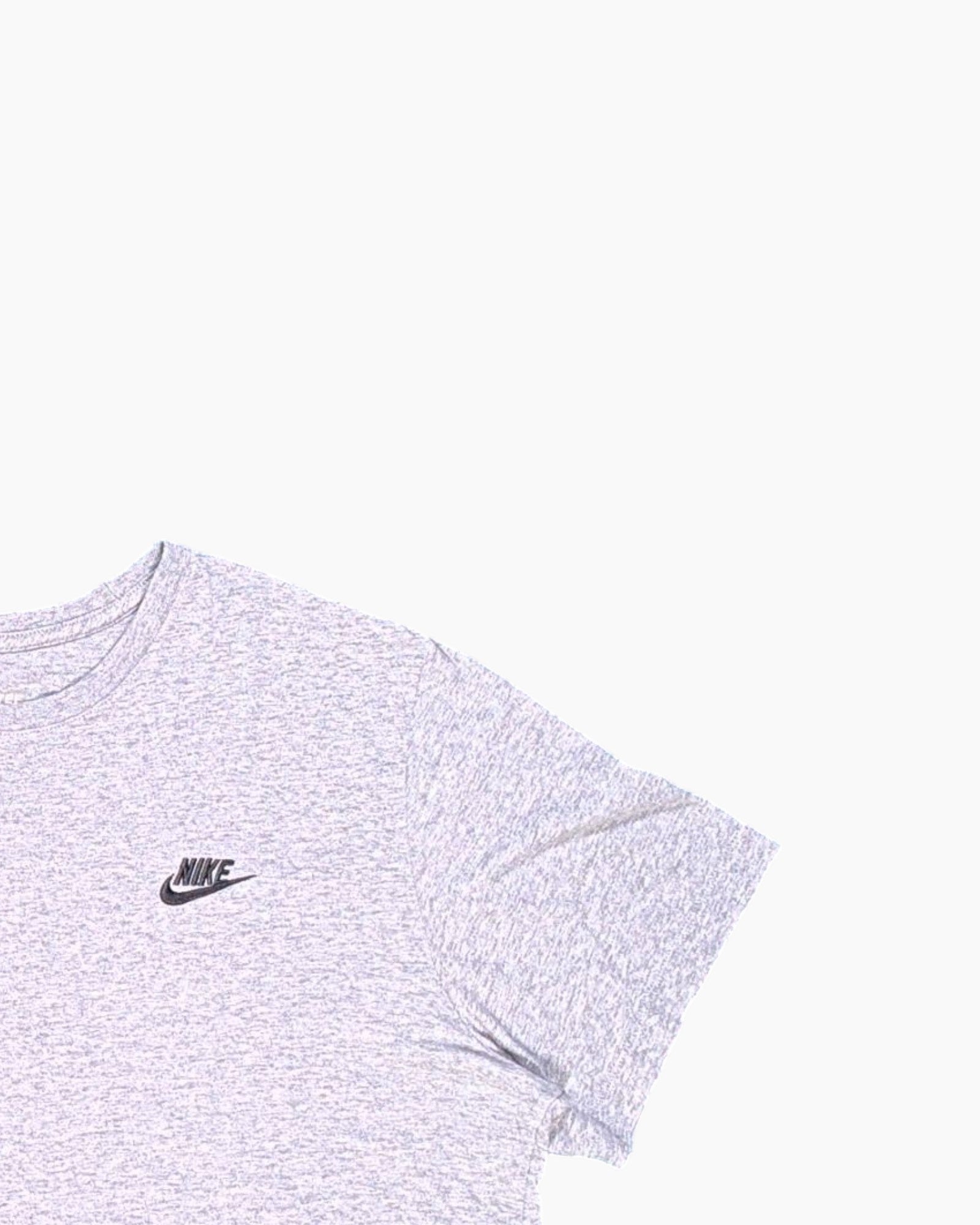 Front-detail-2 Pre-owned Nike Graphic T-Shirt – Gray Swoosh Chest Print