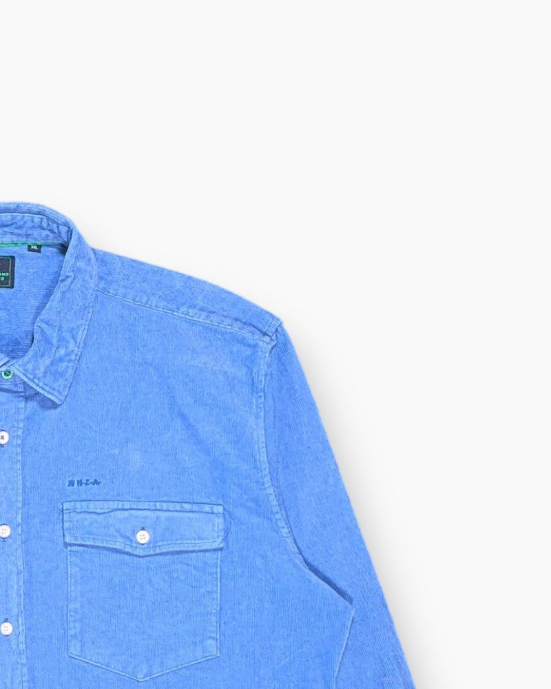 Front-detail-2 Pre-owned NZA New Zealand Auckland Button-Down Shirt – Blue XXL