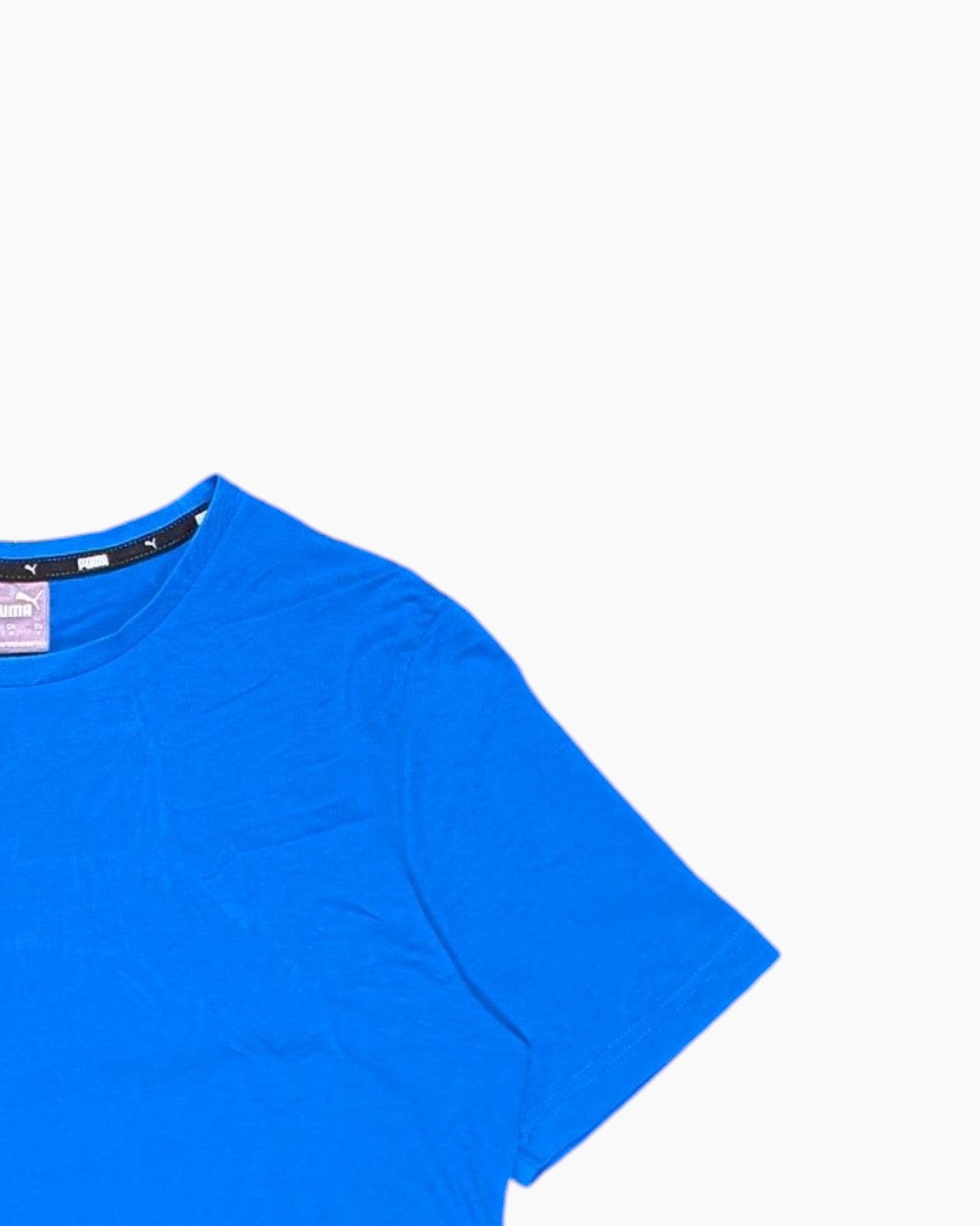 Front-detail-2 Pre-owned PUMA Graphic T-Shirt – Blue Printed Logo
