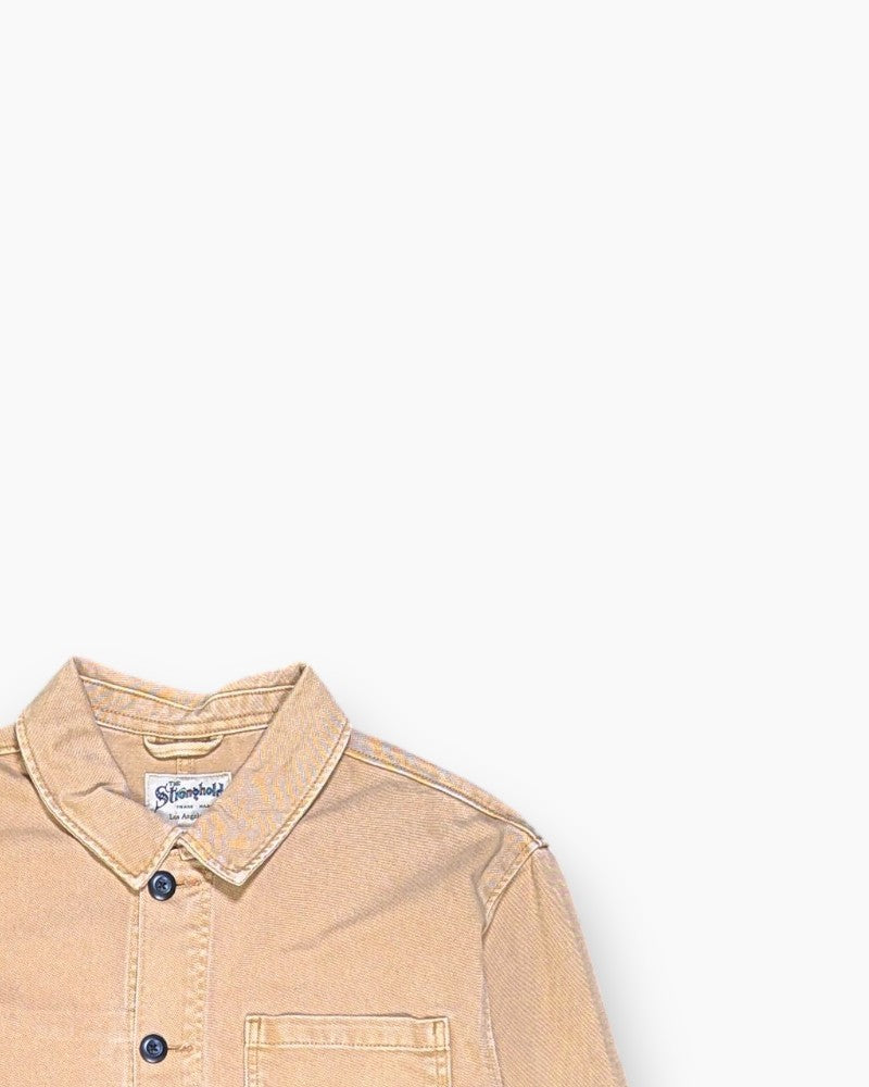 Front-detail-2 Pre-owned The Sugarhill Work Jacket – Beige Chore Style