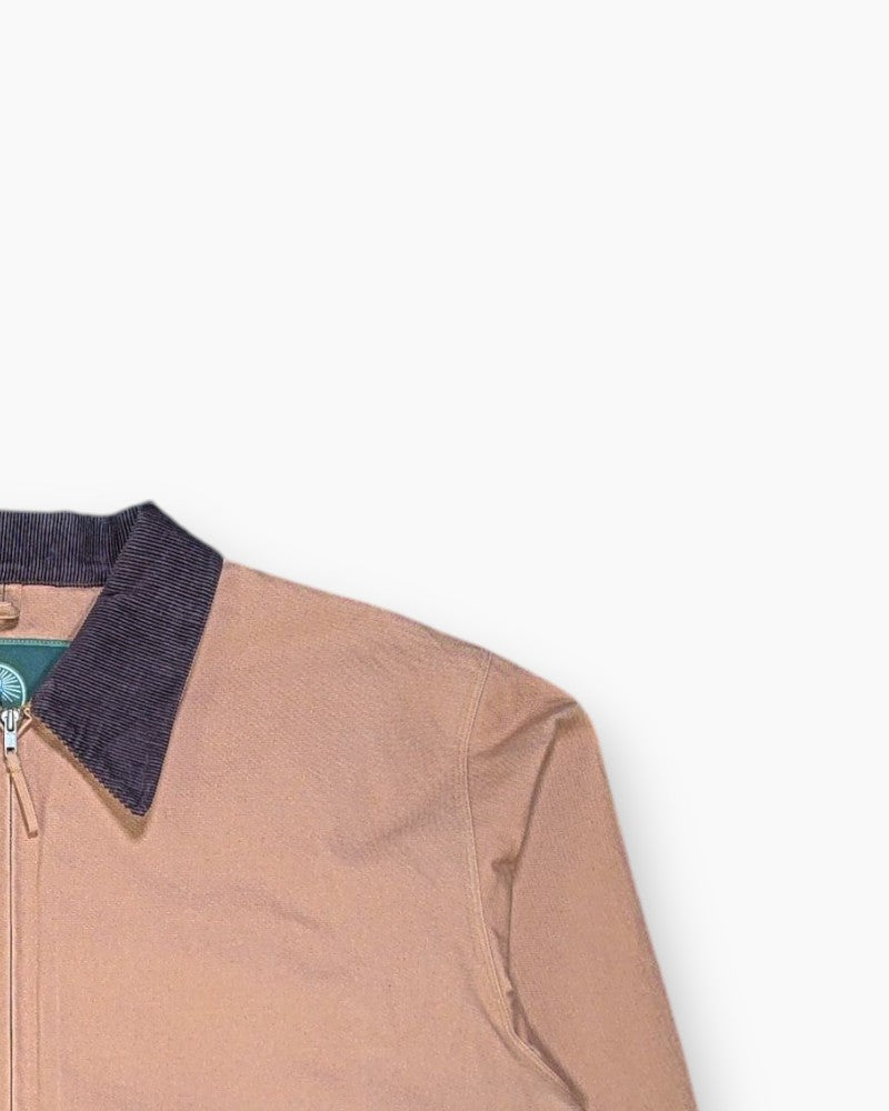 Front-detail-2 Pre-owned WEATHERPROOF Work Jacket – Brown Corduroy Collar