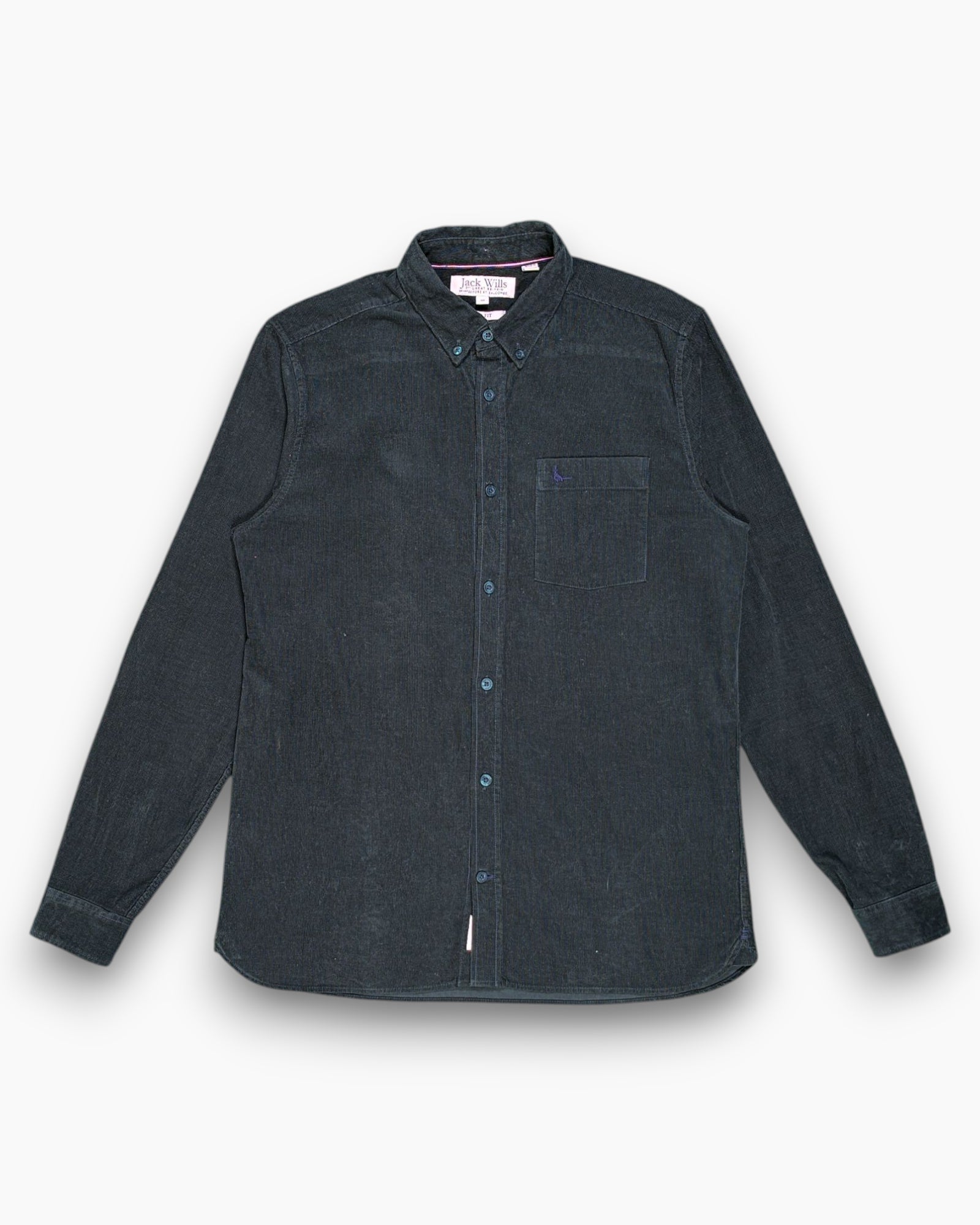 Front Pre-owned Jack Wills Button-Down Shirt – Black Slim Fit