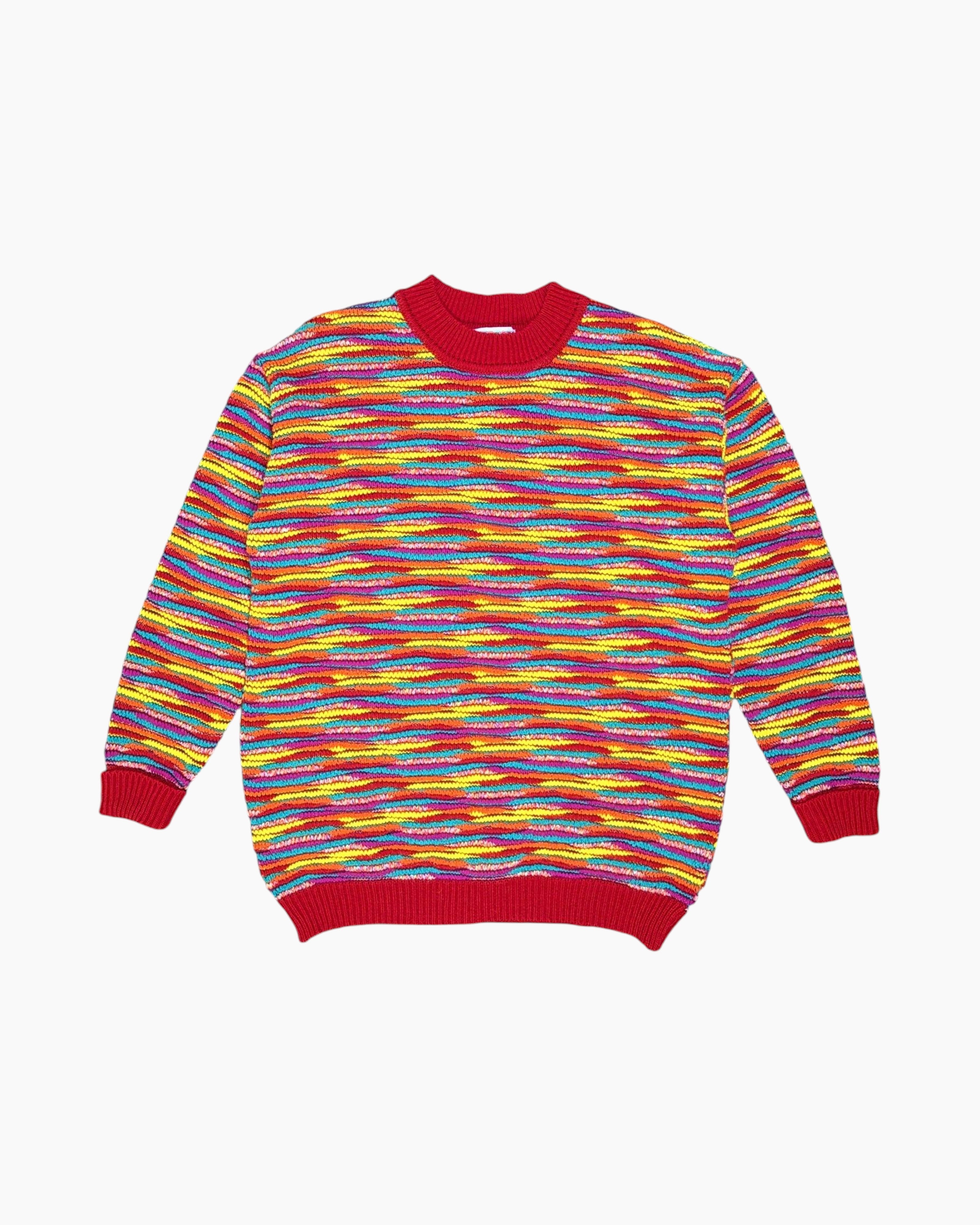 Front Vintage 80s/90s MISSONI Pullover Sweater – Multicolor Space-Dyed
