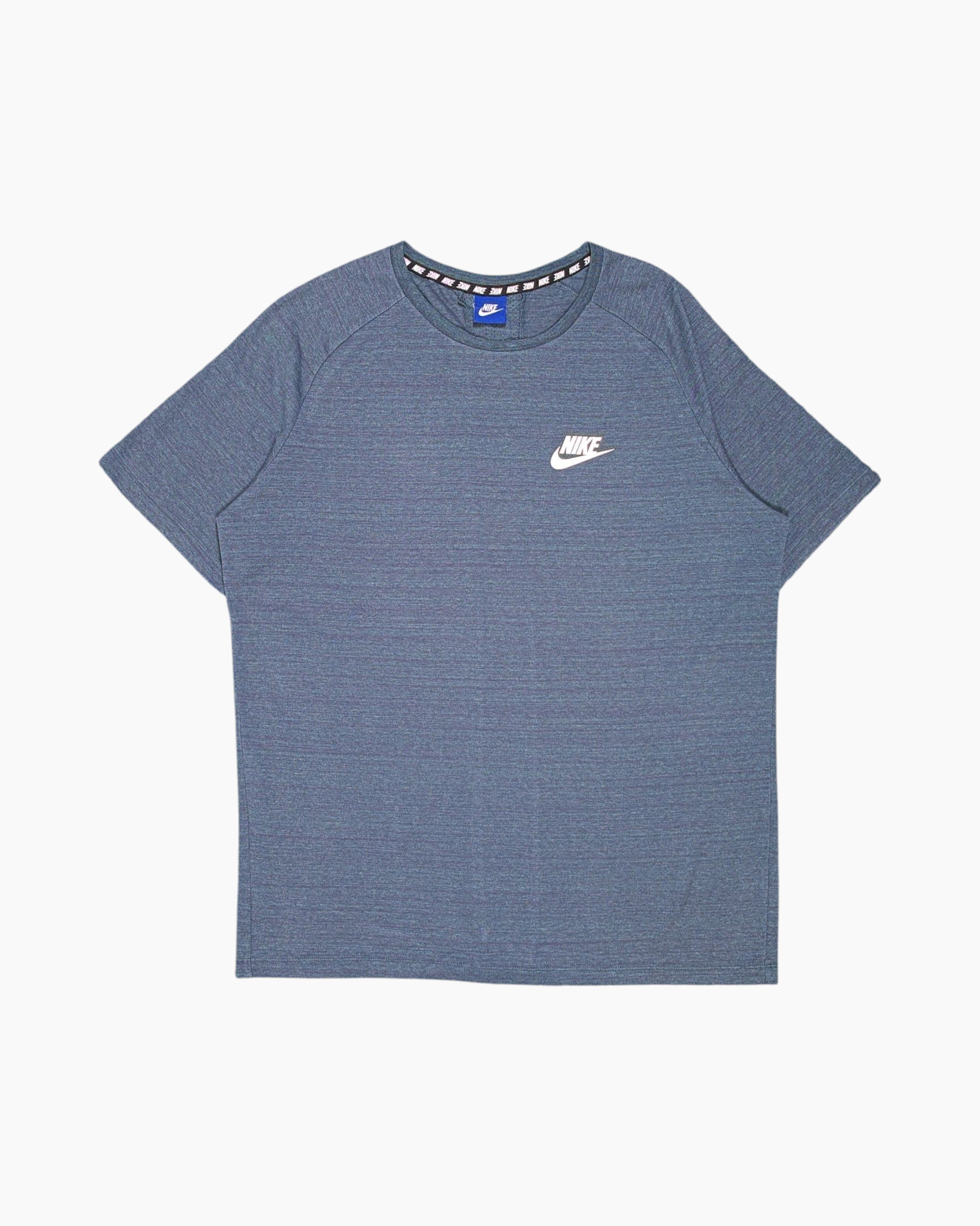 Front Pre-owned Nike Graphic T-Shirt – Blue Printed Logo