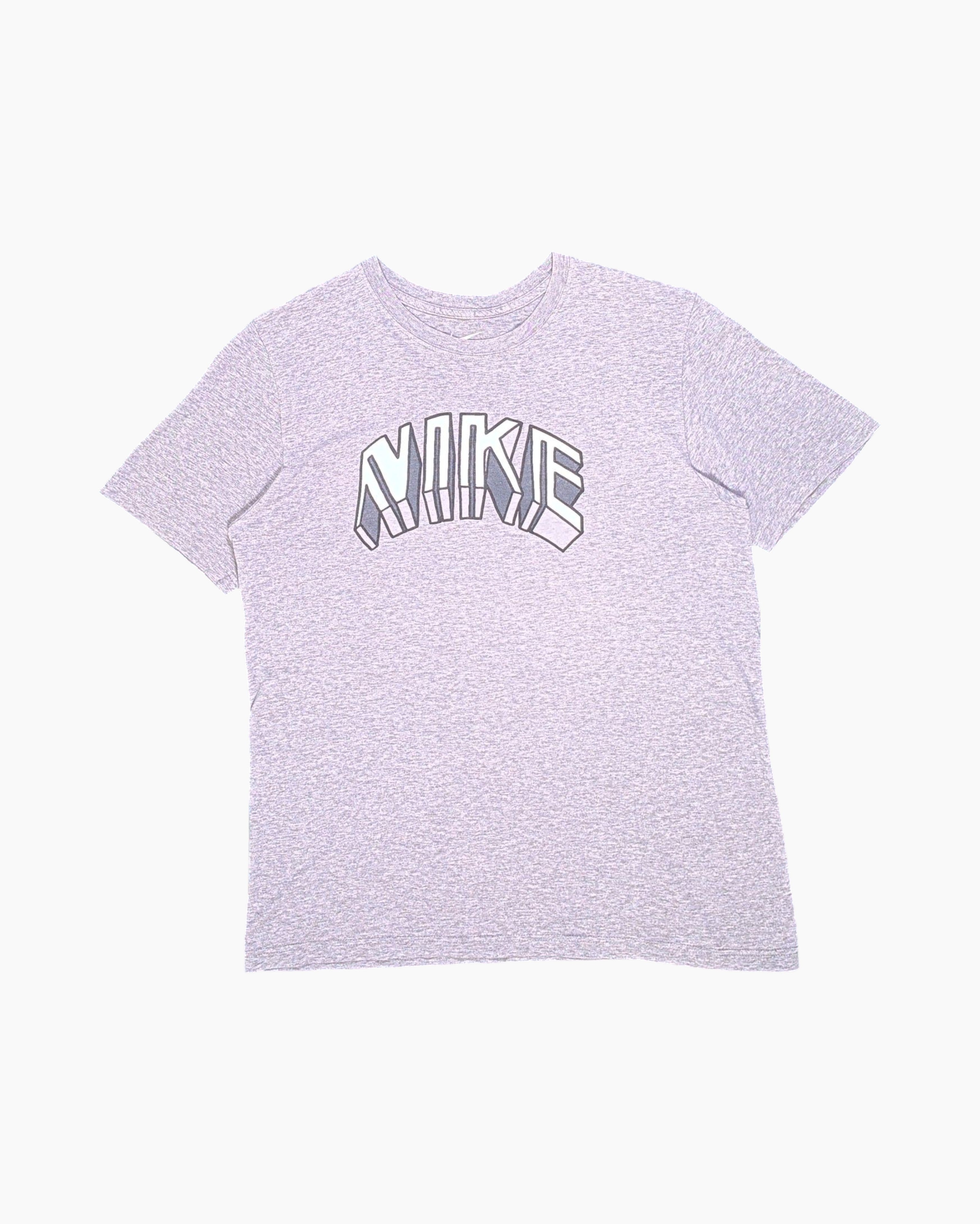 Front Pre-owned Nike Graphic T-Shirt – Gray 3D Block NIKE