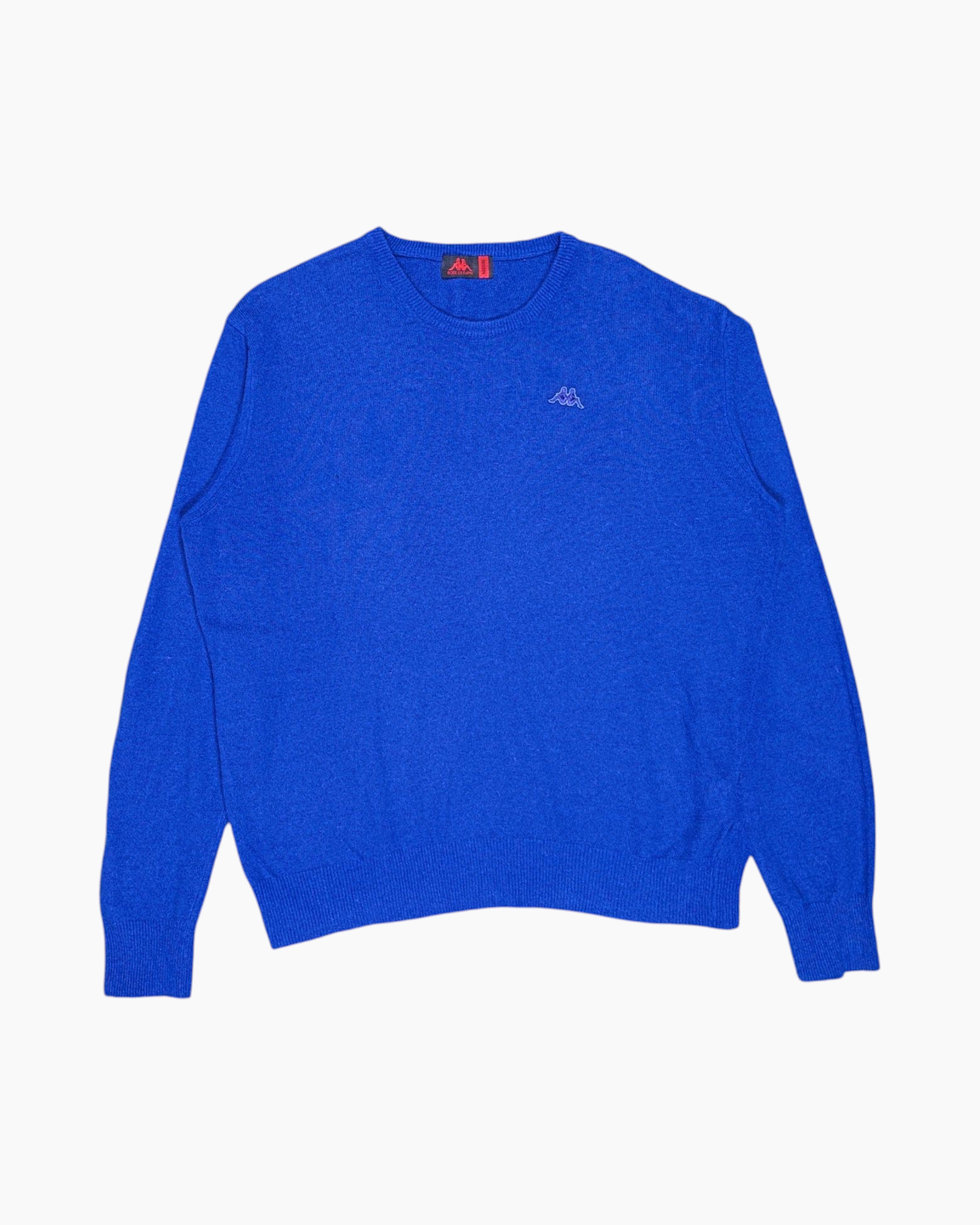 Front Pre-owned ROBE DI KAPPA Pullover Sweater – Blue Embroidered Logo