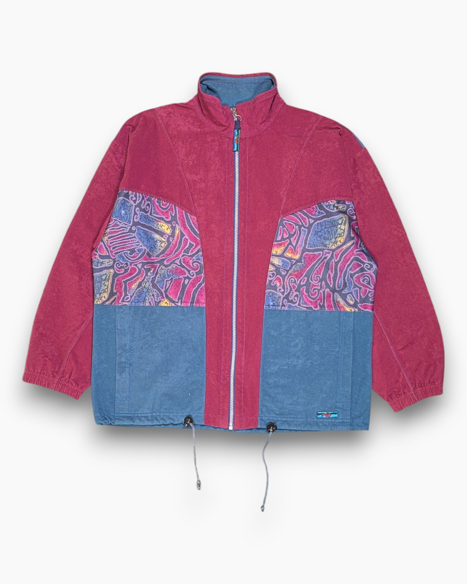 Front Vintage 80s/90s Sun's Life Zip-up Jacket – Multicolor Colorblock