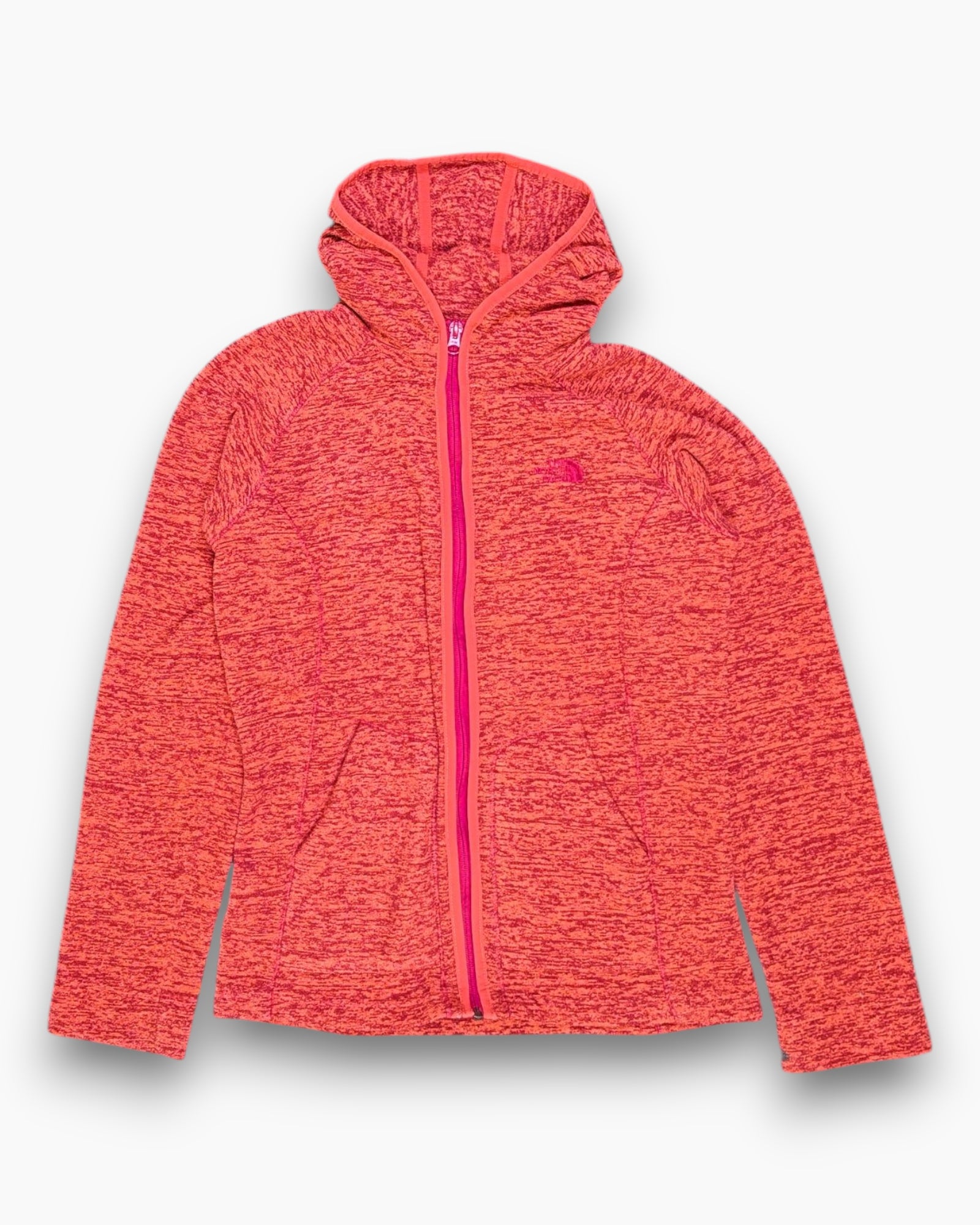 Front Pre-owned THE NORTH FACE Full-Zip Hoodie – Red Fleece