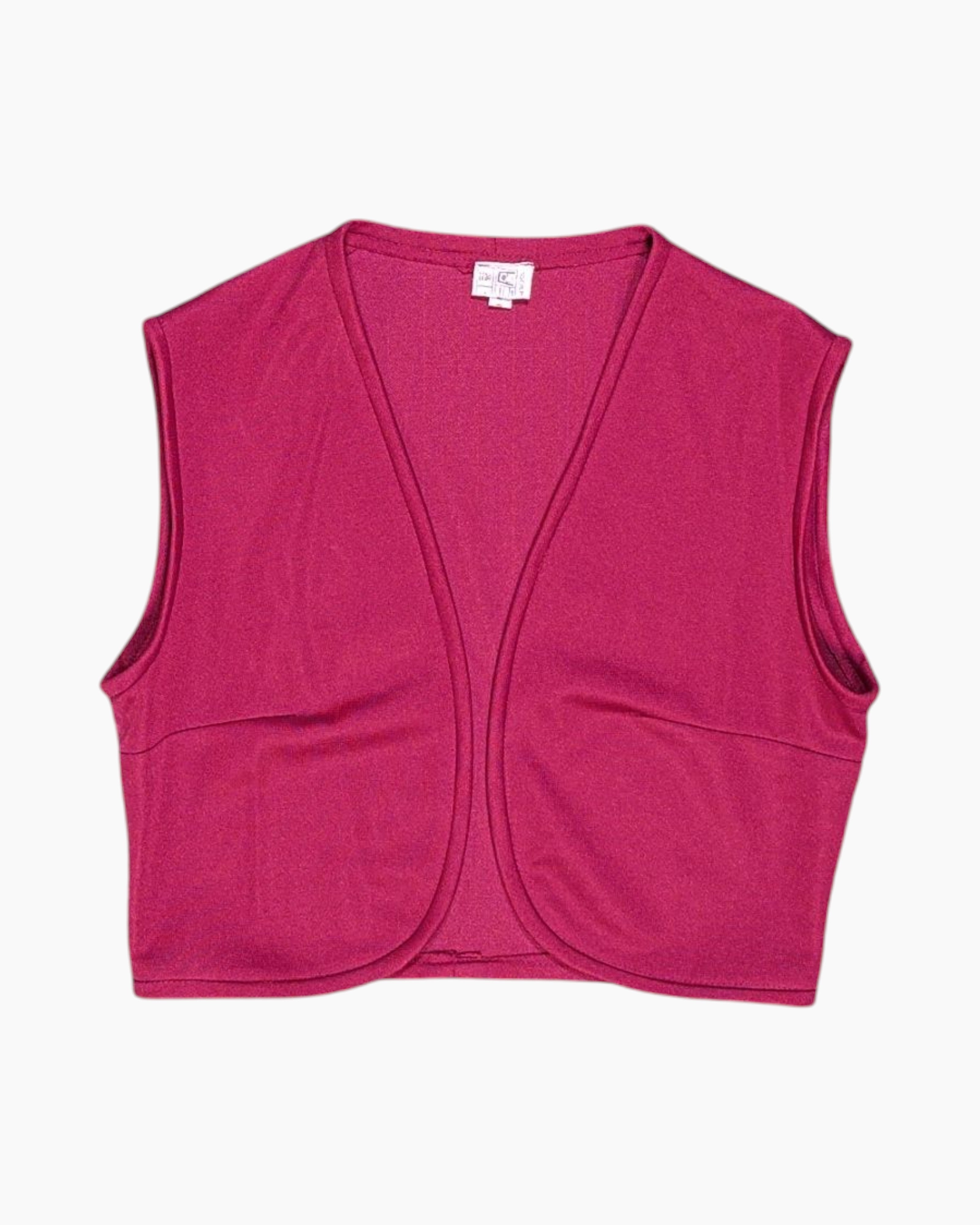 Front Pre-owned Unknown Sleeveless Top – Pink Crop Top (Size M)
