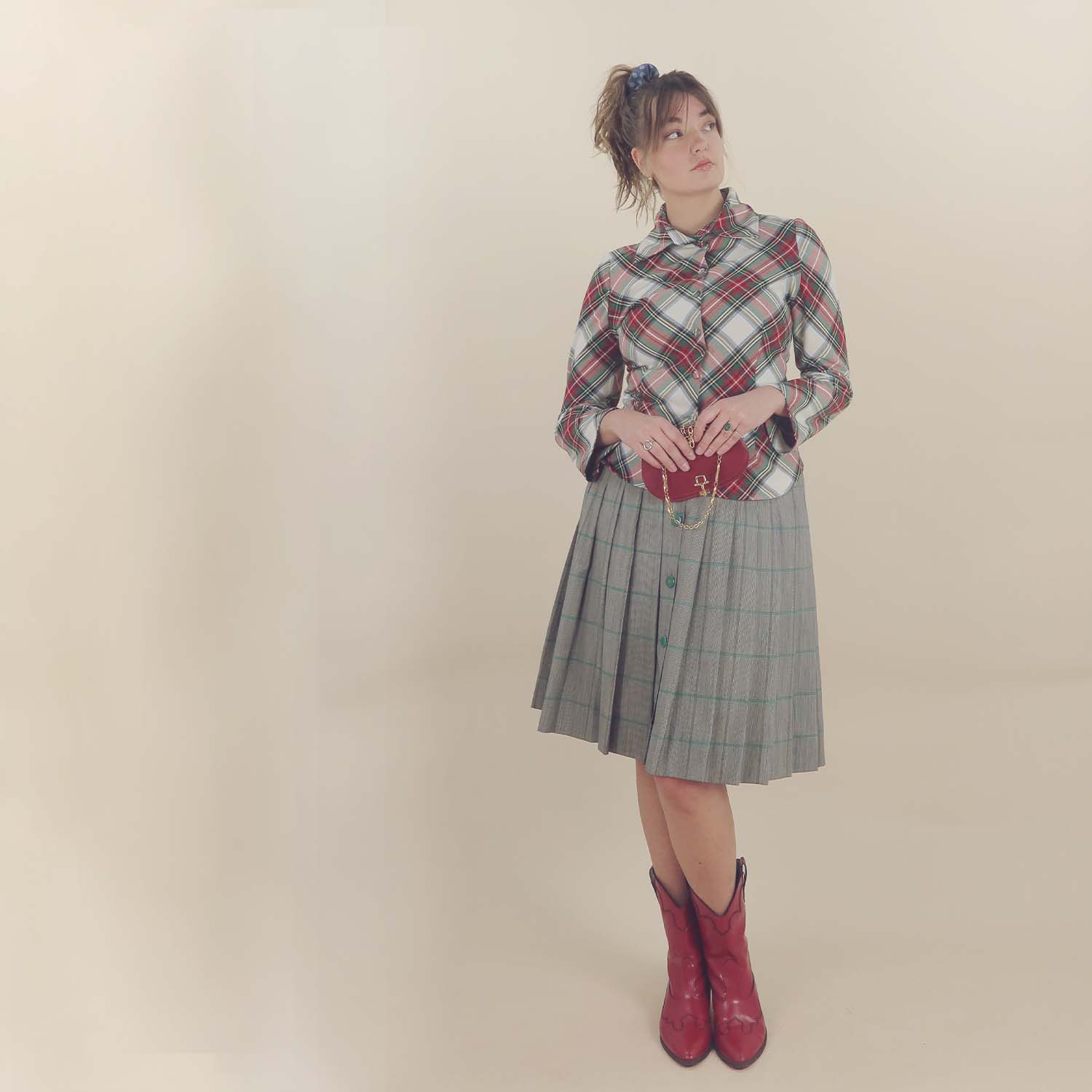 Women's Vintage Checkered Skirts