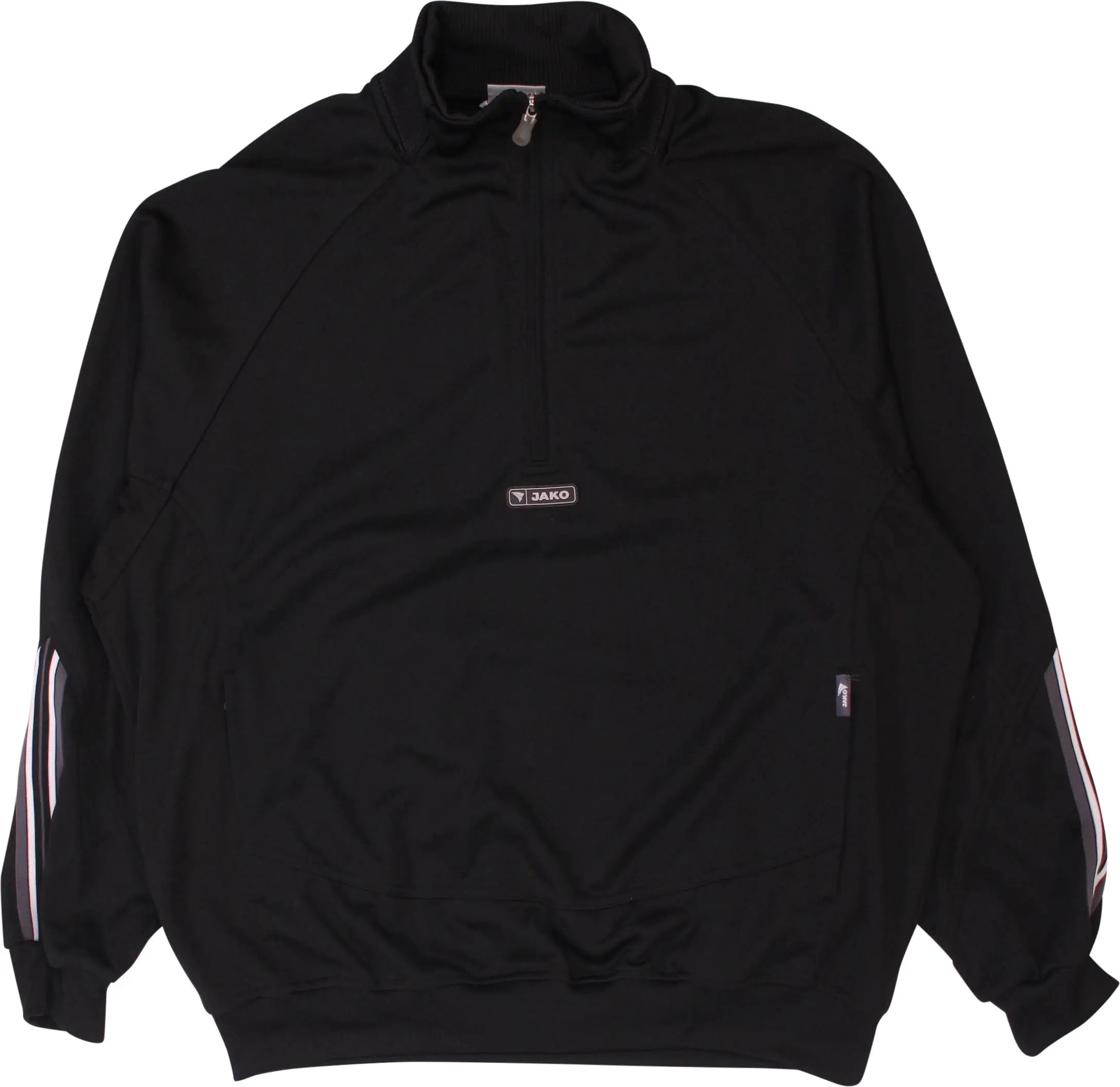 Jako - 90s/00s Black Track Jacket- ThriftTale.com - Vintage and second handclothing