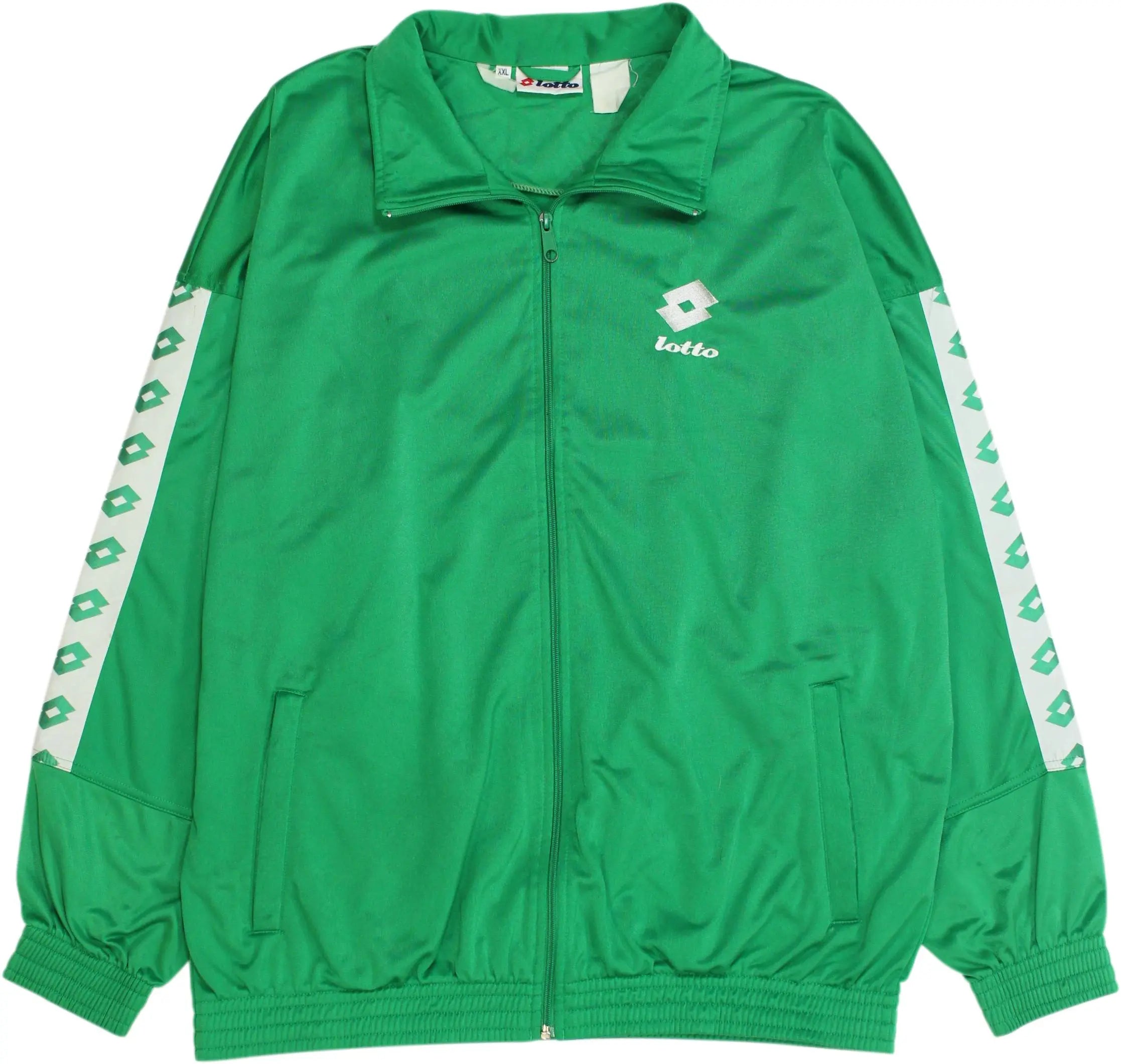 Lotto - 90s/00s Green Track Jacket by Lotto- ThriftTale.com - Vintage and second handclothing
